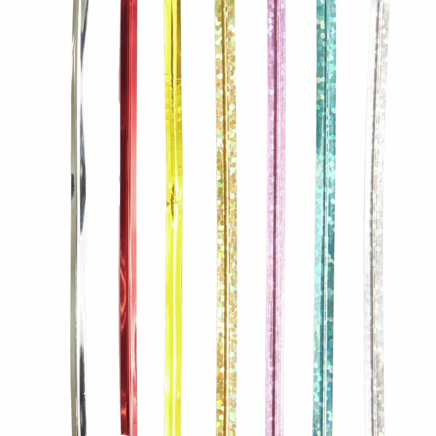 Verschlussbänder Bunt 50 Stück, 10cm lang, in glänzenden Farben wie Rot, Gelb und Blau. Ideal für kreative Bastelprojekte.