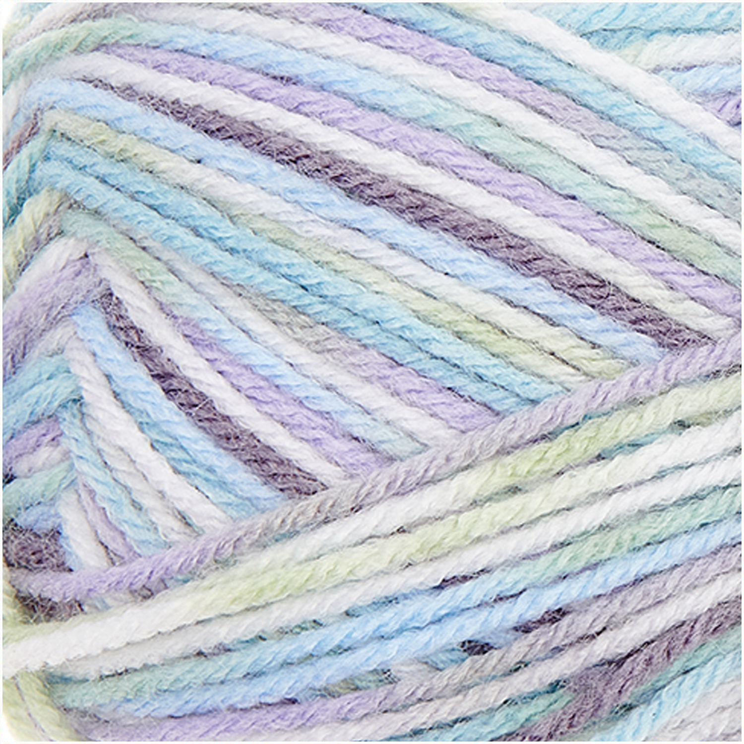 Babywolle Print von Rico Design in sanften Pastelltönen, ideal für weiche Strickprojekte.