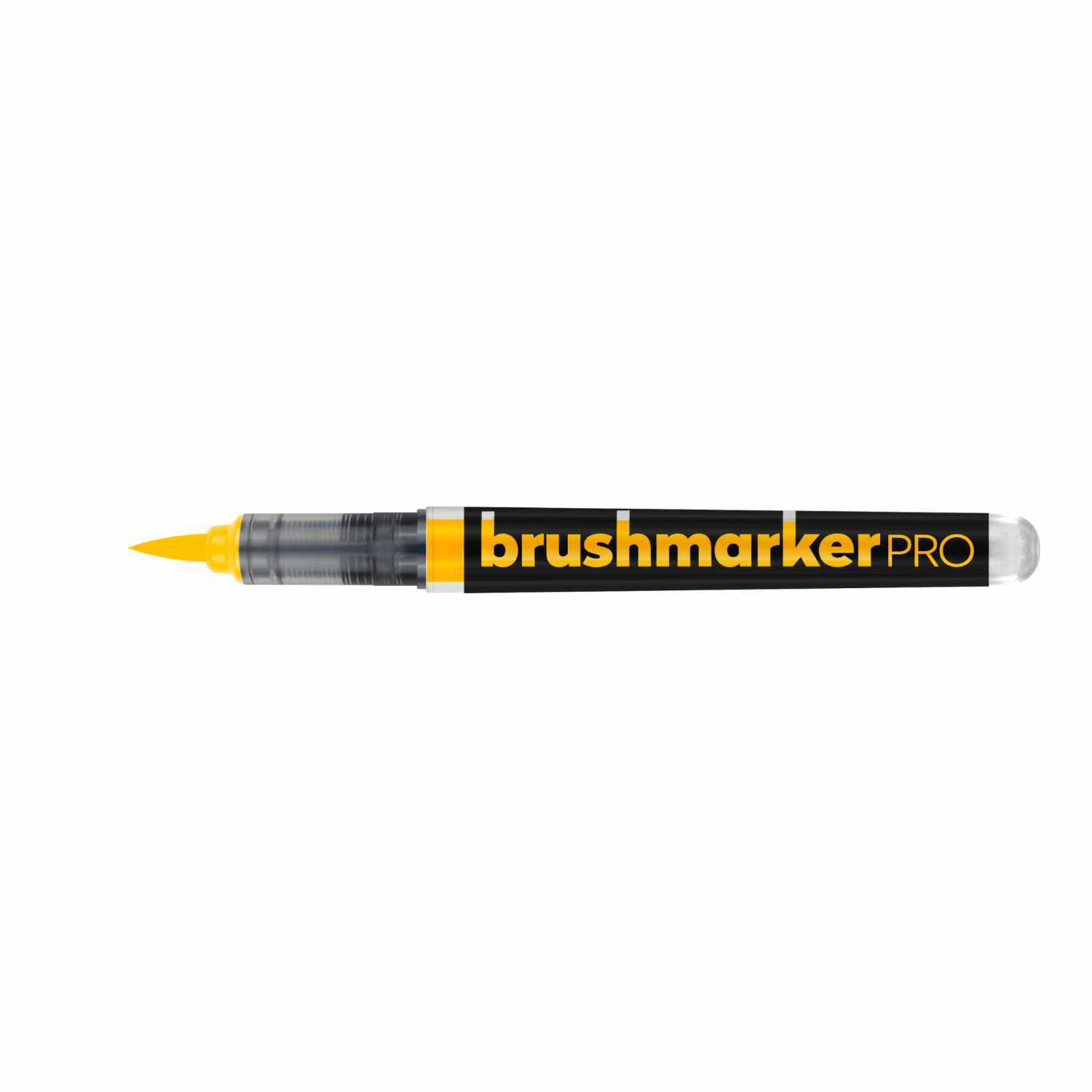 Brushmarker PRO Neon, leuchtend gelber Stift von Karin, ideal für kreative Projekte und Zeichnungen.