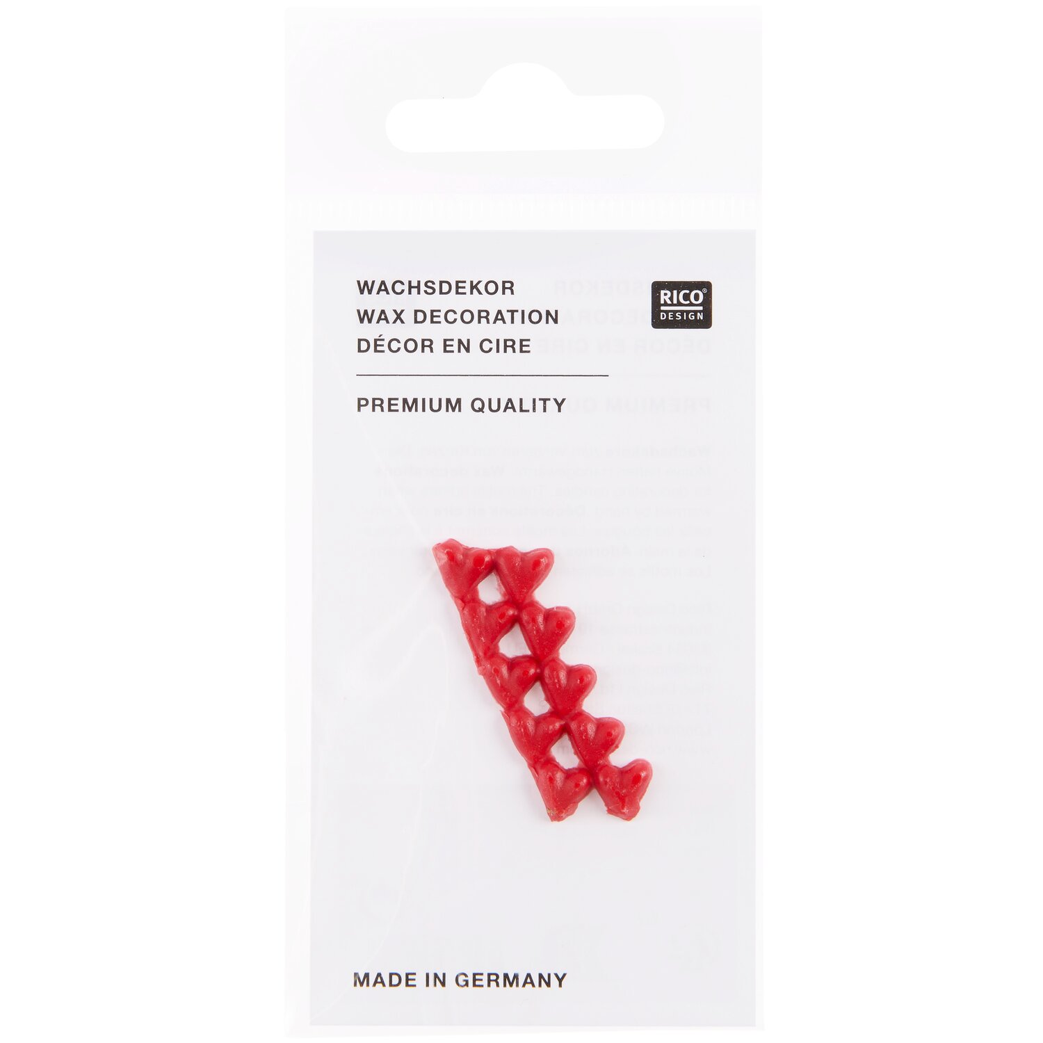 Wachsdekor Herz klein 0,7x0,7cm Farbe Rot von Rico Design