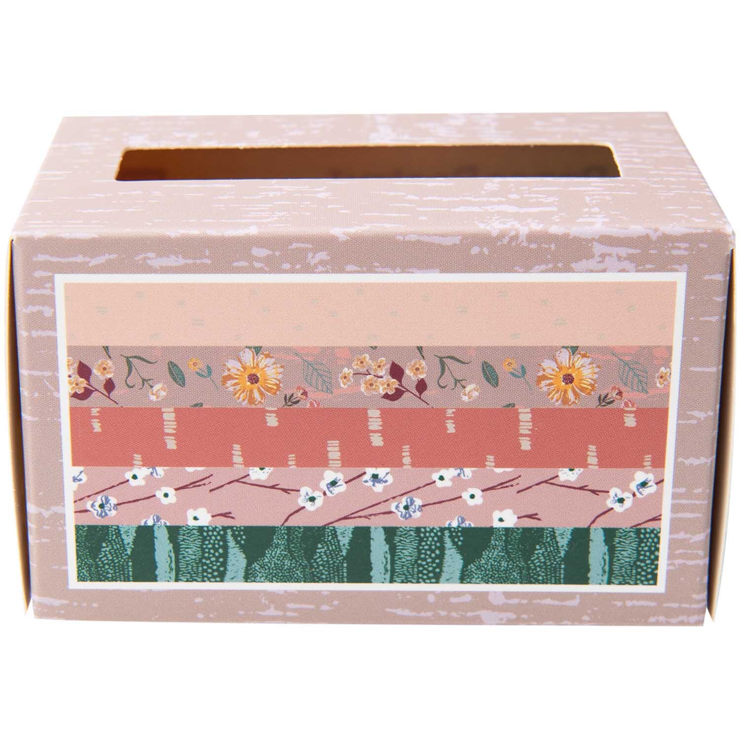 Paper Poetry Tape Set Blumen: Fünf dekorative Klebebänder mit floralen Mustern in einer Box von Rico Design.