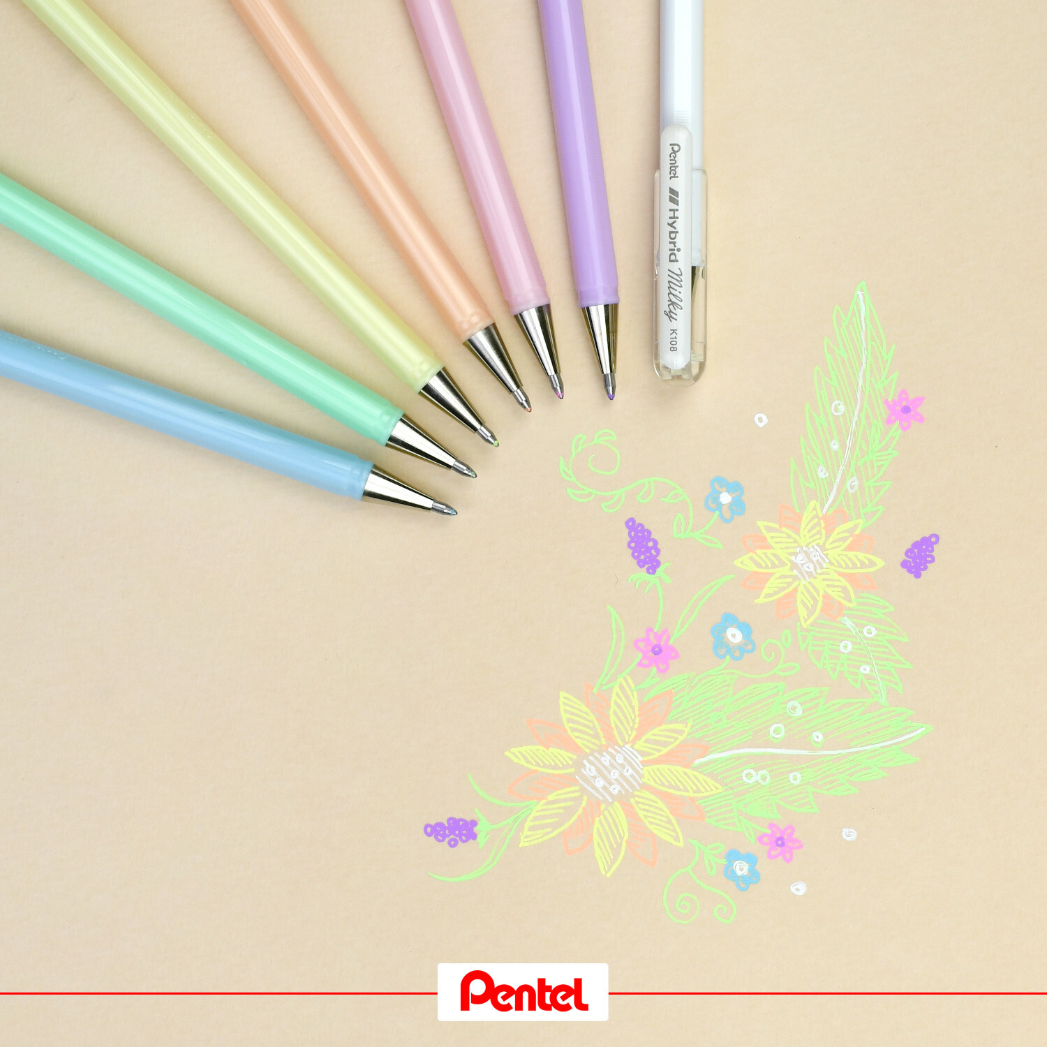 Gelstift Hybrid 0,4mm Farbe Pastellgelb von Pentel Bürobedarf