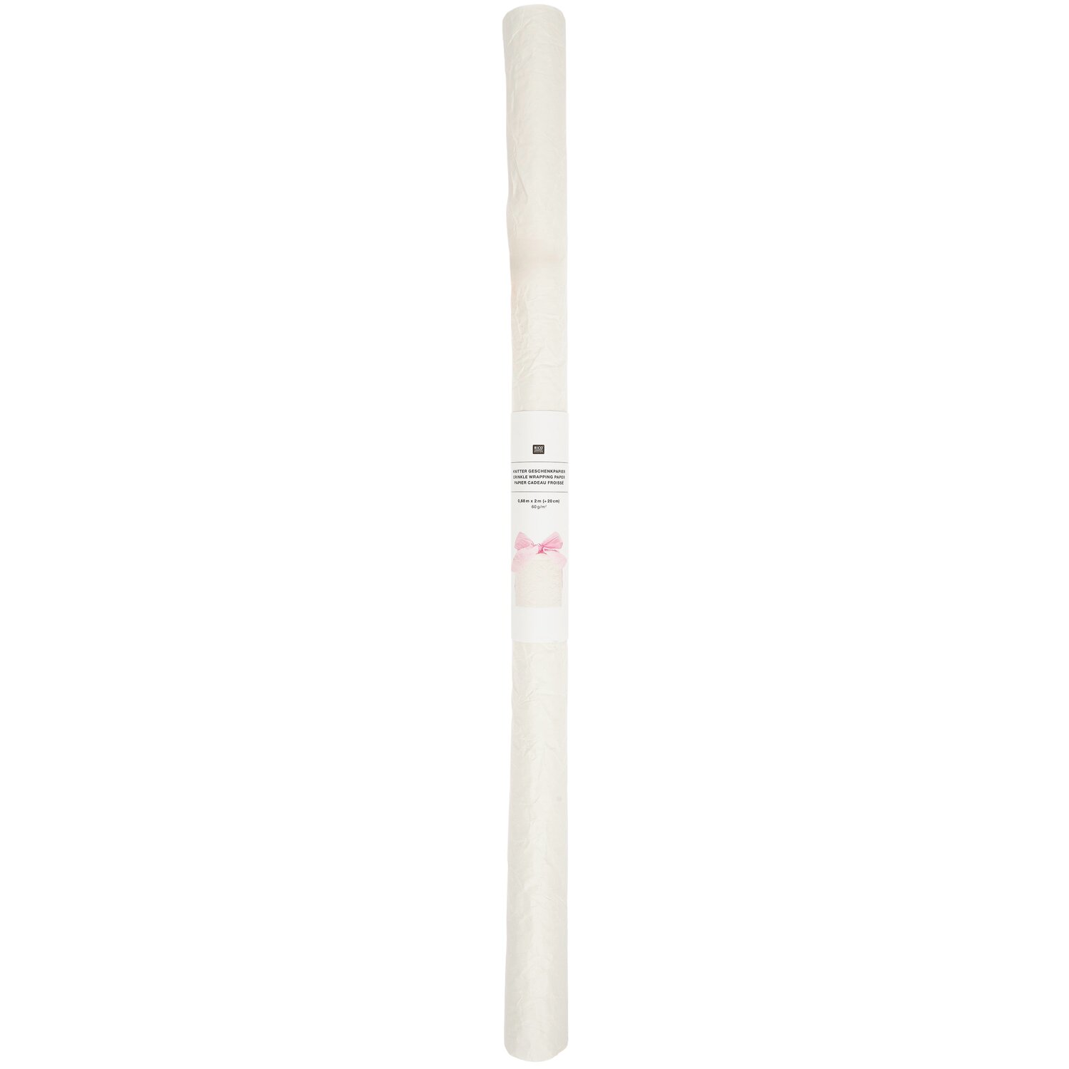 Knitter Geschenkpapier 0,68x2m Farbe Weiß von Rico Design