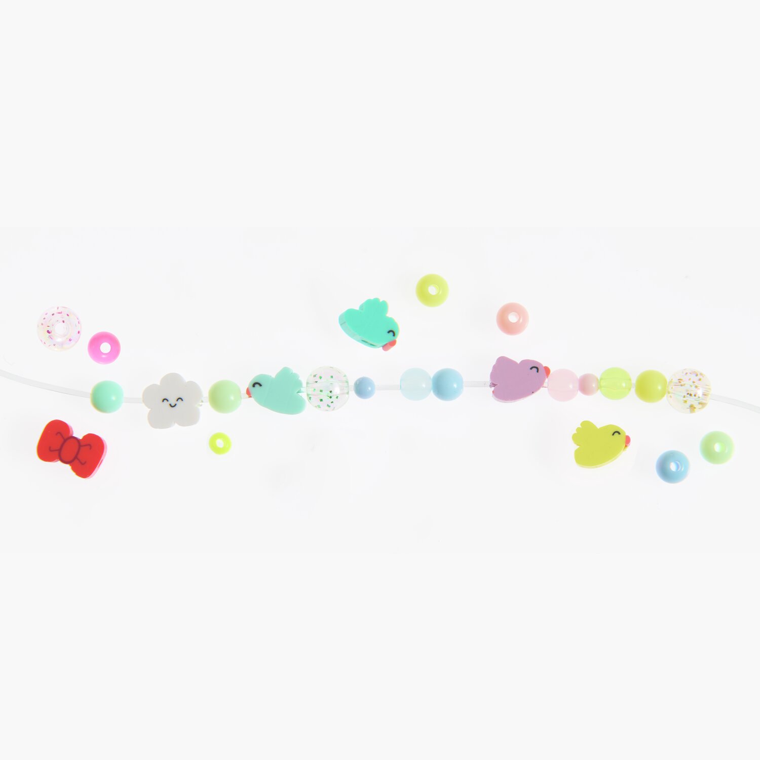 Mini Perlen Armband Set Chingu Sky mit bunten Perlen und Figuren, ideal für kreative Schmuckprojekte.