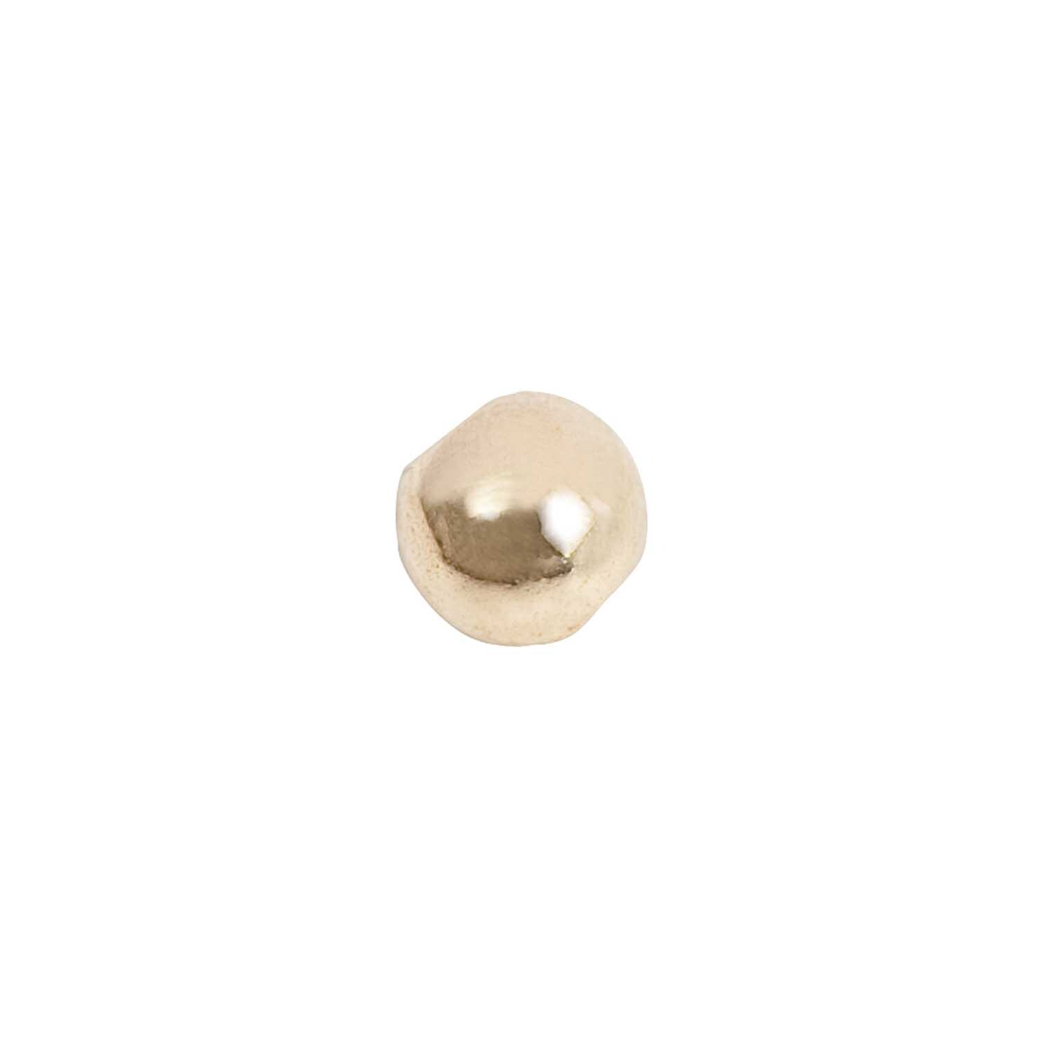 Perle glänzend gold 2,5mm 100 Stück von Rico Design. Einzelne goldene Perle auf weißem Hintergrund. Ideal für Schmuckdesign.