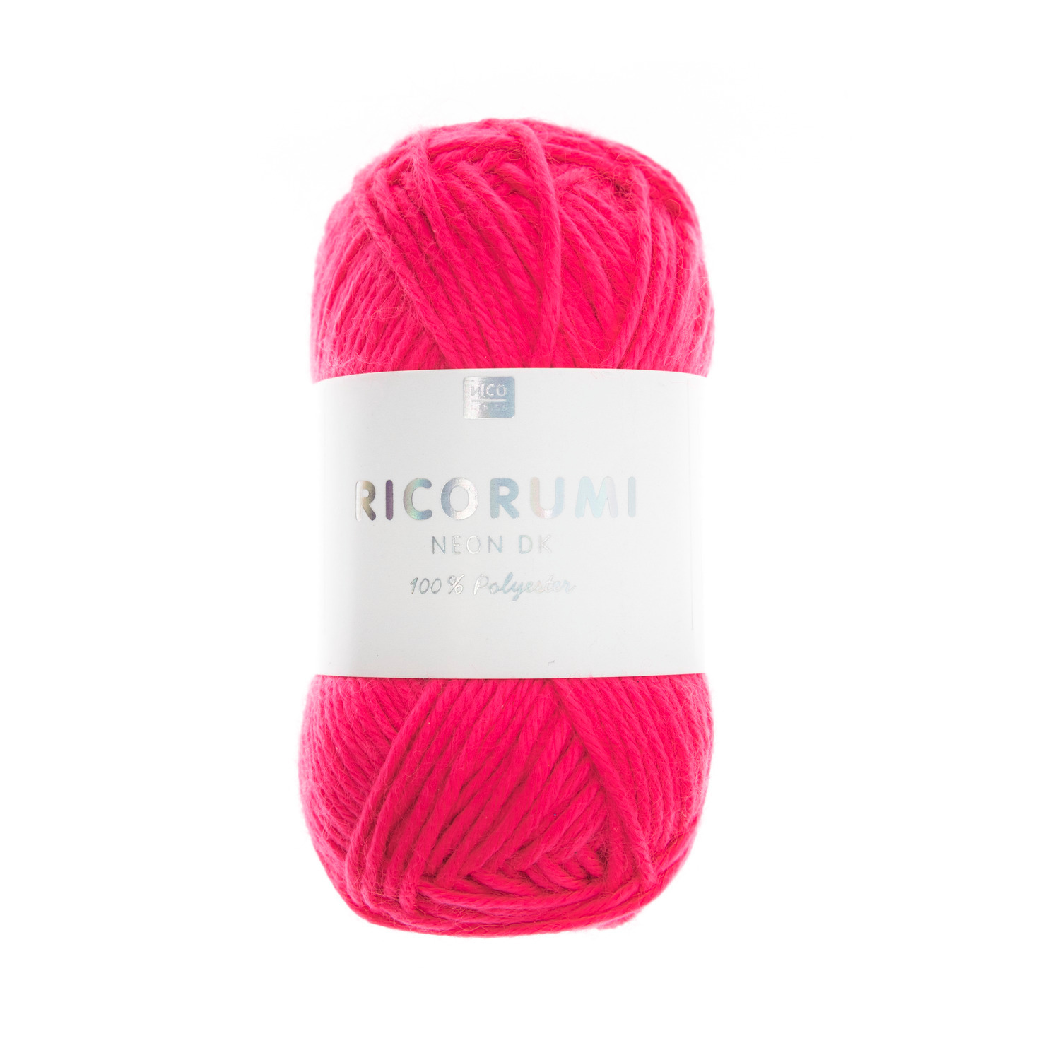 Creative Ricorumi Neon dk, leuchtendes Garn in kräftigem Pink, 25g, ideal für kreative Projekte.