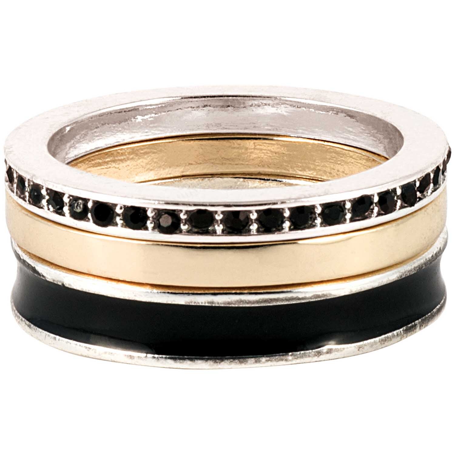 Ring Strass schwarz 16mm Größe 20 mm von Rico Design