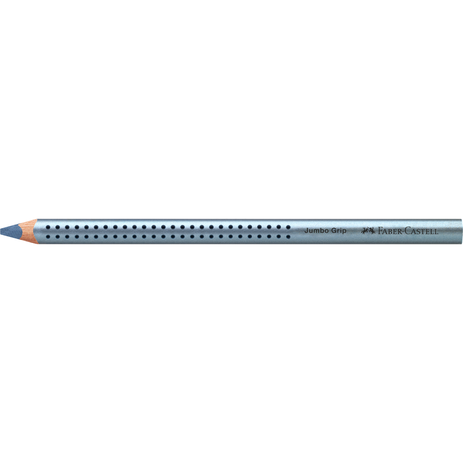 Jumbo Grip metallic Bleistift von Faber Castell in Blau, ideal für komfortables Schreiben und Zeichnen.