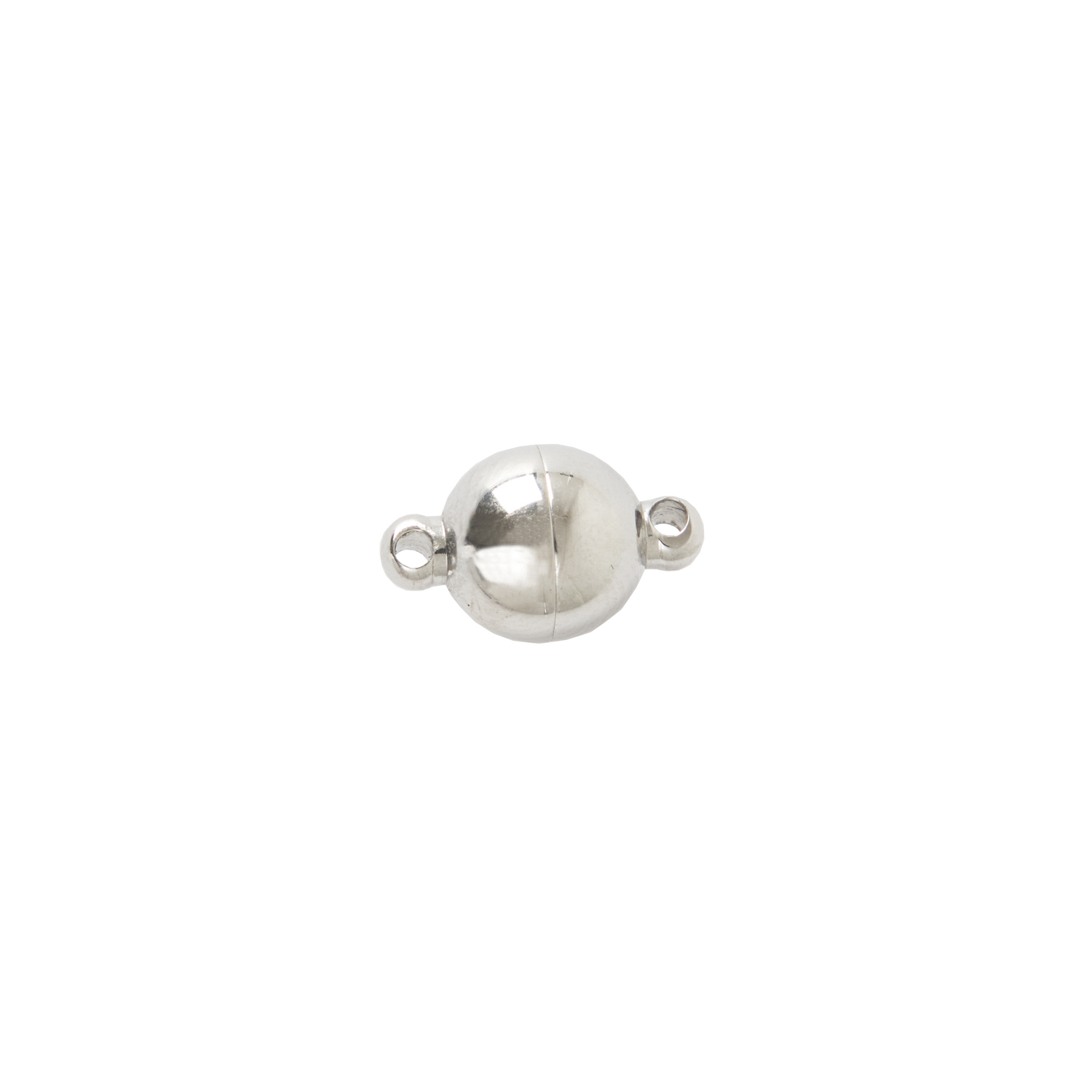 Magnetverschluss rund Edelstahl 8mm von Rico Design in Silber, ideal für Schmuckdesigns.