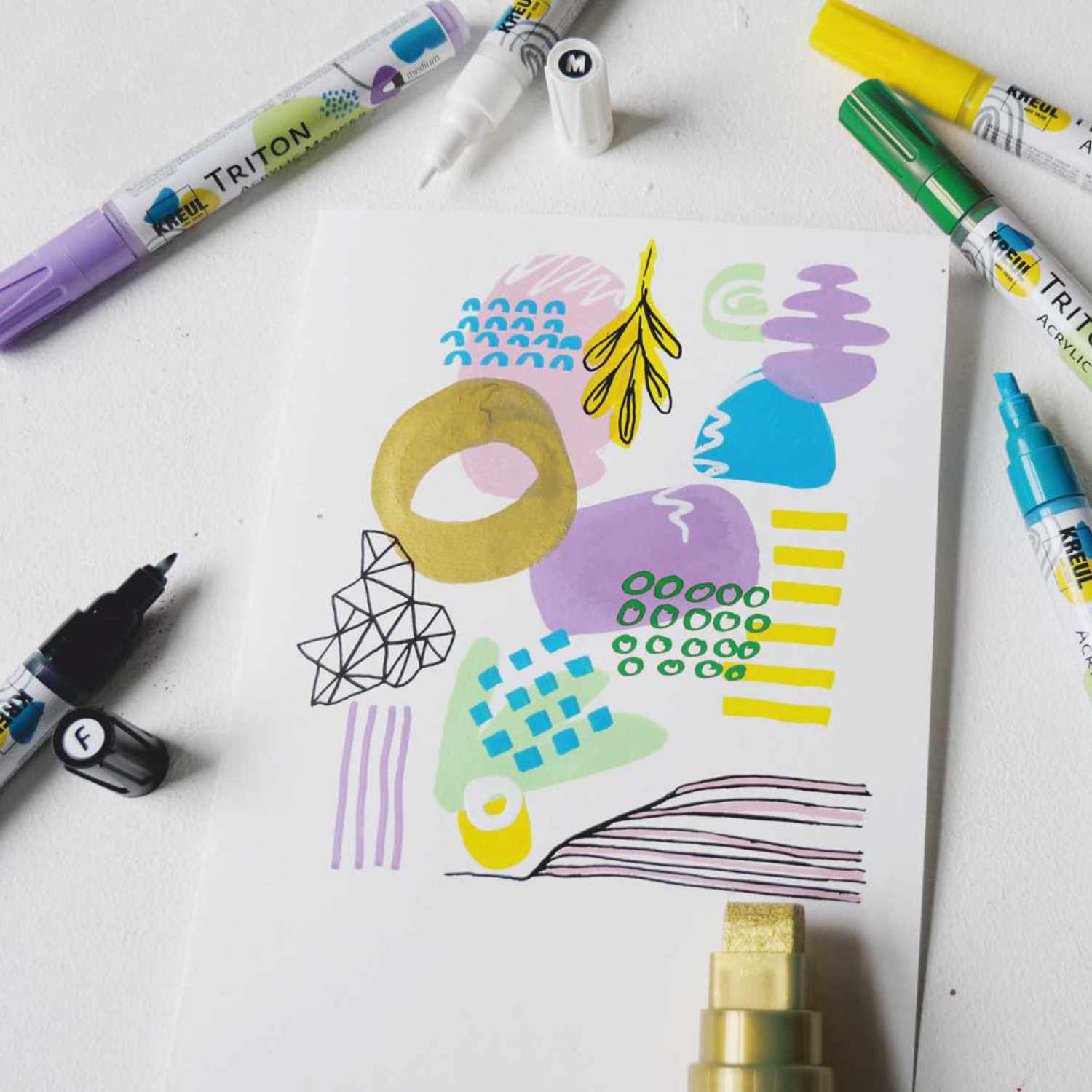 Triton Acrylic Marker medium 1-3mm Farbe Weiß von C.Kreul 