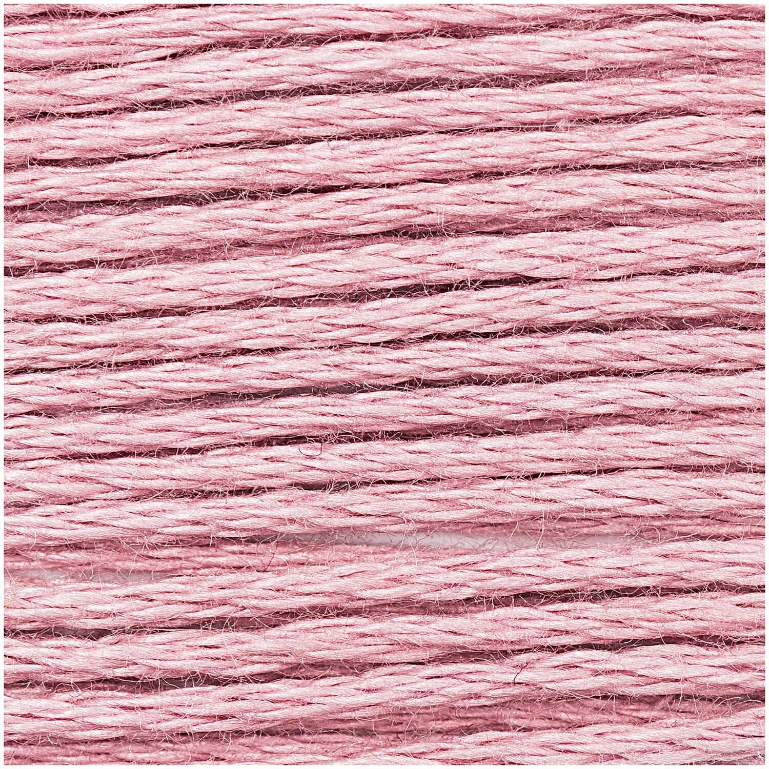 Sticktwist 8m von Rico Design in zartem Rosa, ideal für Stickprojekte und Handarbeiten.