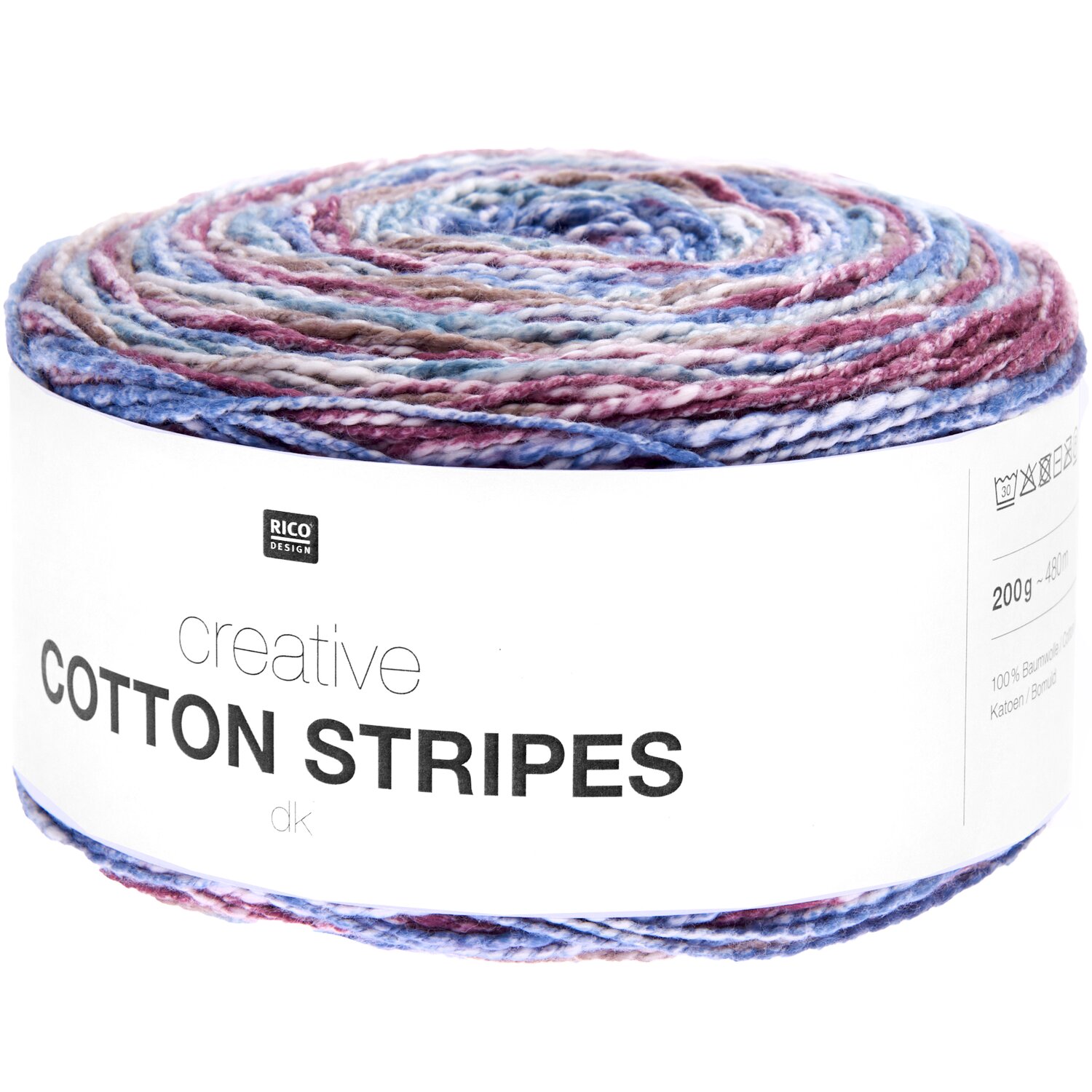 Creative Cotton Stripes dk 250g 480m Farbe Summer Darks von Rico Design