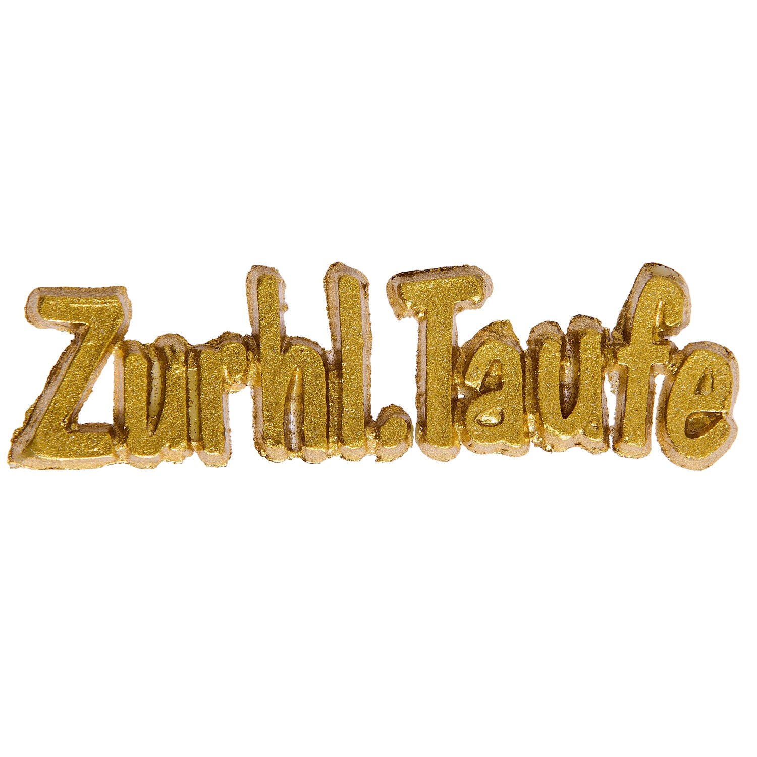 Wachsdekor Schriftzug Zur hl. Taufe, gold 5,1x1,4cm von Rico Design