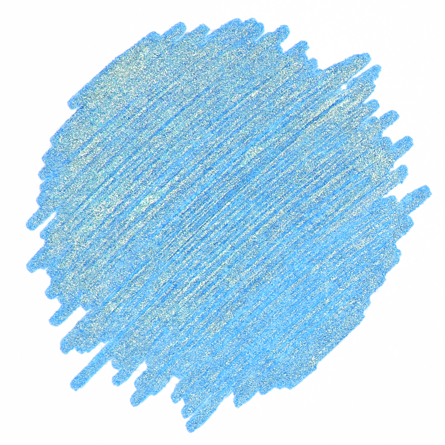 Gelstift Metallic 0,8mm: Blaue, metallische Gelstiftzeichnung von Rico Design, die schimmernd wirkt.