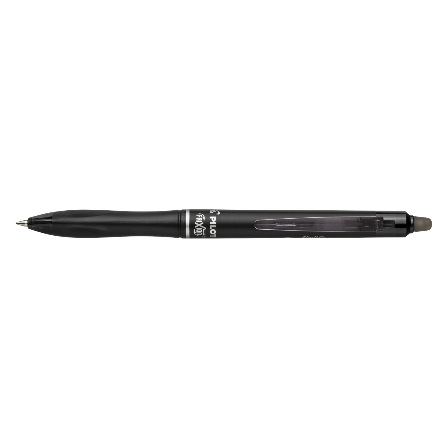FriXion Ball+ 0,7 Gelstift von PILOT in Schwarz, ideal für präzises Schreiben und Radieren.