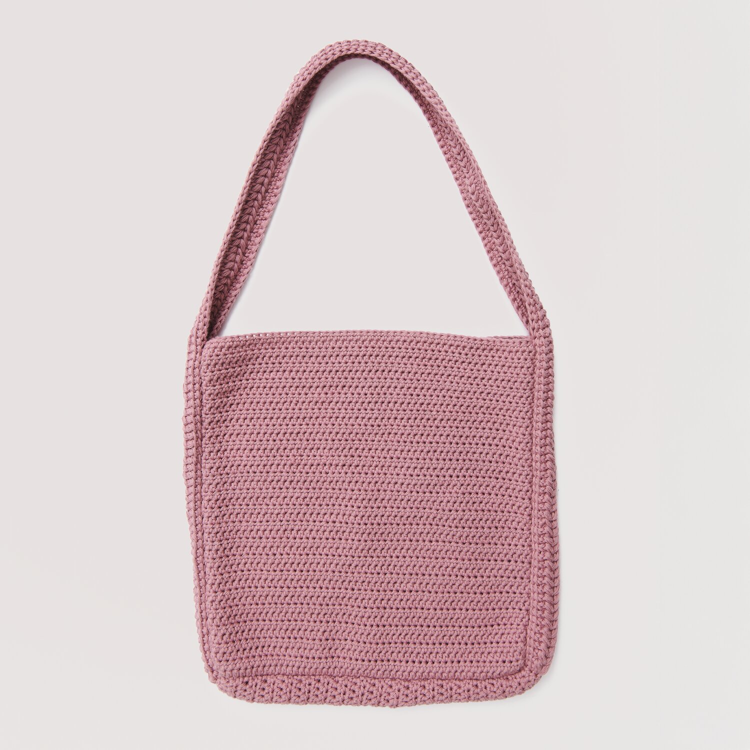 Gehäkelter Shopper in rosa