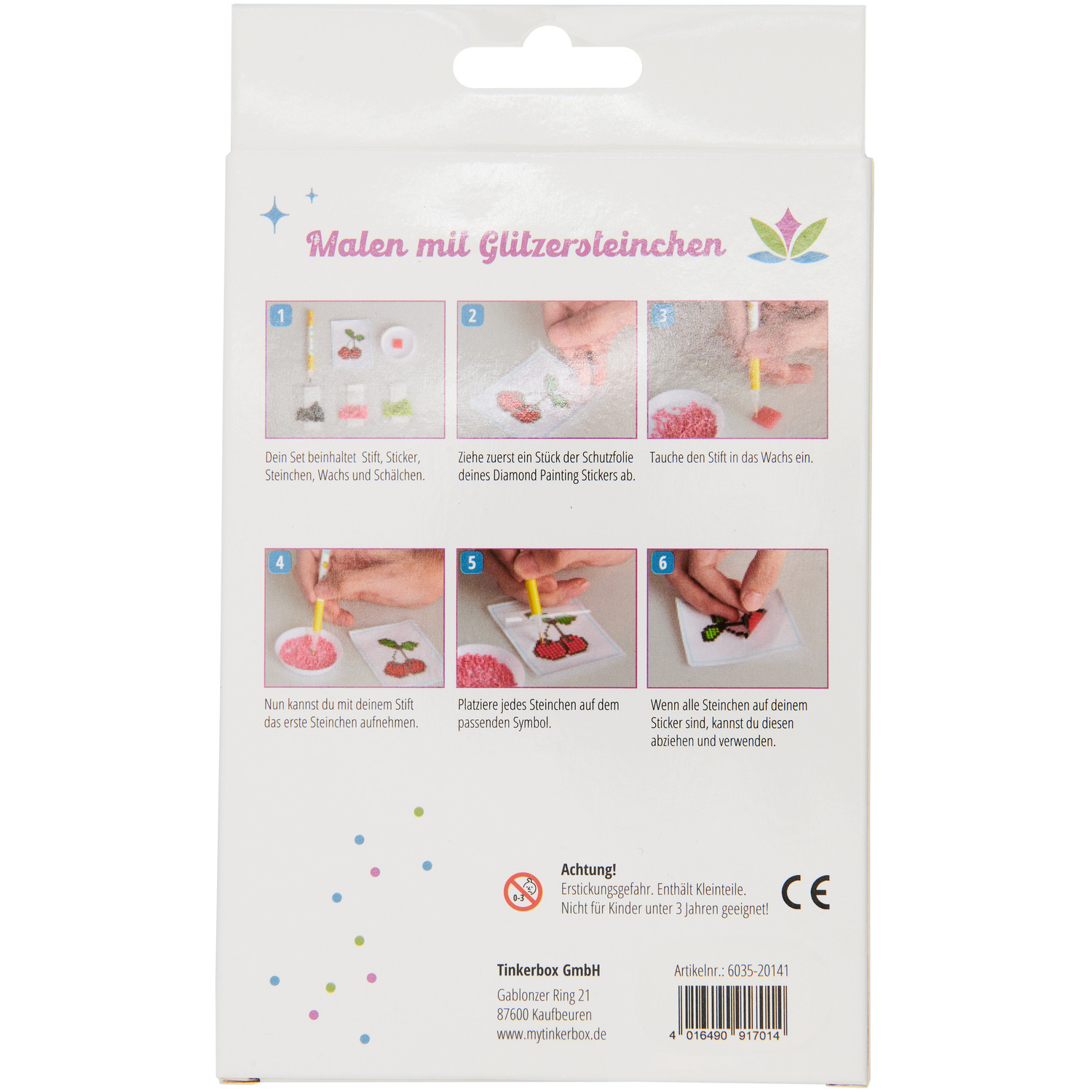 Diamond Painting Sticker Lustige Vögel 9 Stück von Pracht Creatives Hobby