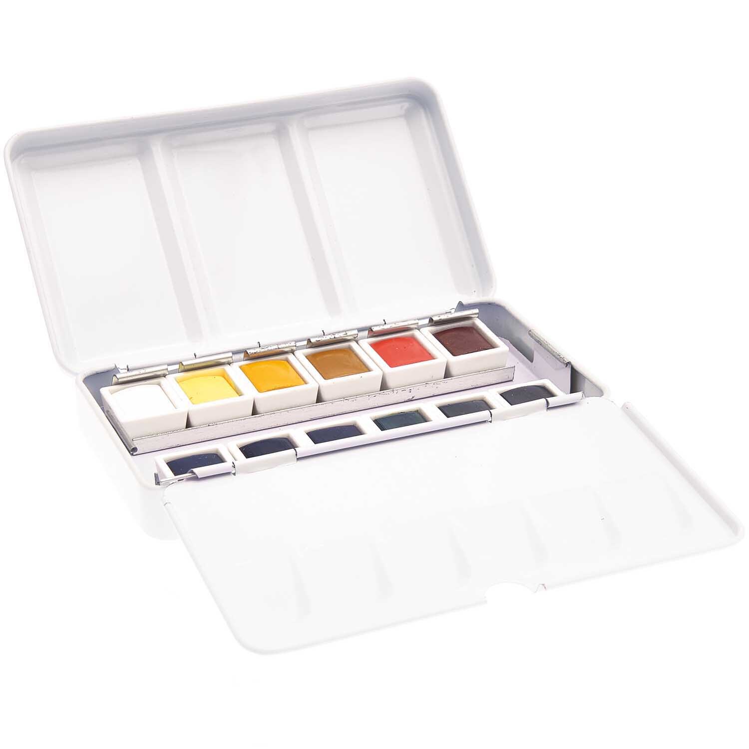 ART Master Aquarellfarben 12 Farben von Rico Design in einer weißen Box mit verschiedenen Farbtönen. Ideal für kreative Projekte.