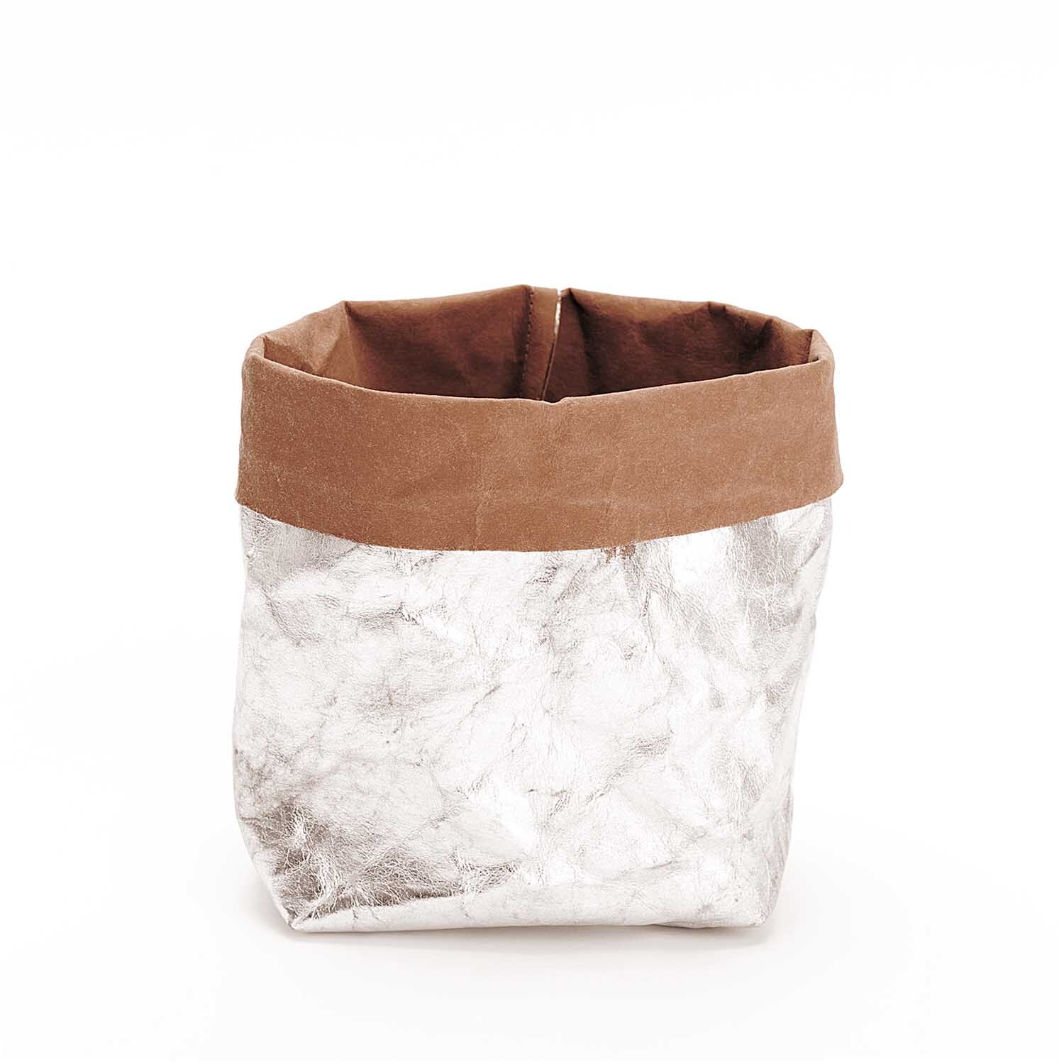 Washable Paper: Moderner Aufbewahrungskorb in Silber von Rico Design, ideal für stilvolle Organisation.