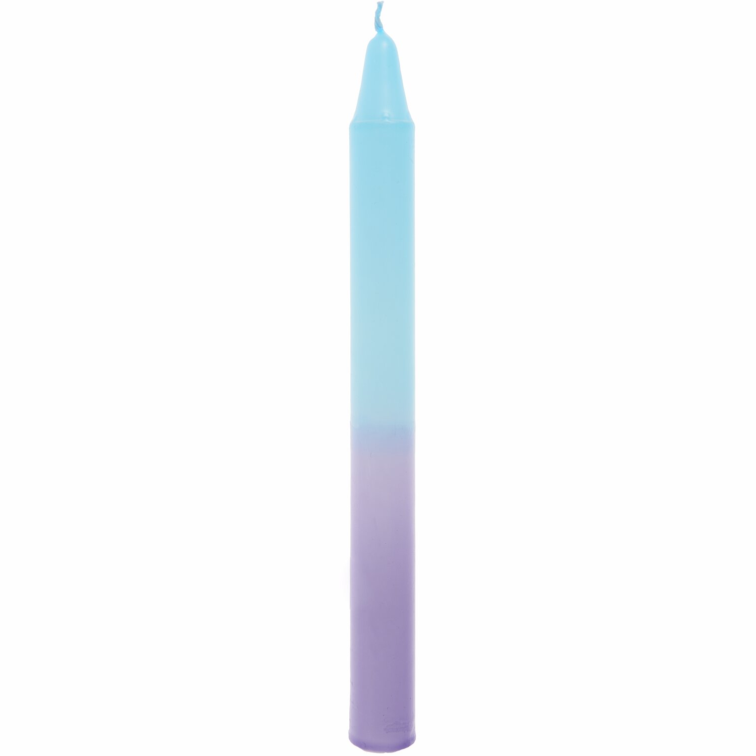 Kerze Dip Dye, Ø2x23cm, in Flieder-Blau von Rico Design. Harmonische Farbverläufe für stilvolle Dekoration.