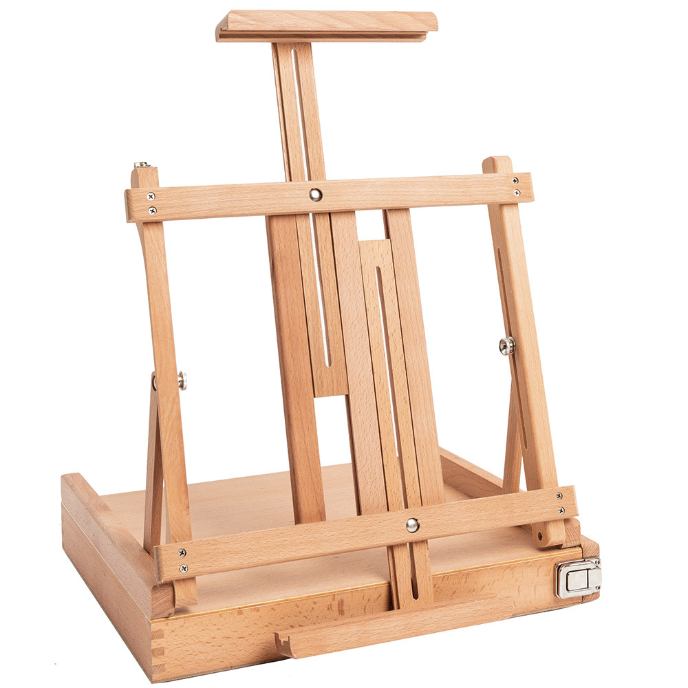 ART Tischstaffelei mit Materialschublade aus Holz, ideal für Künstler, von Rico Design.