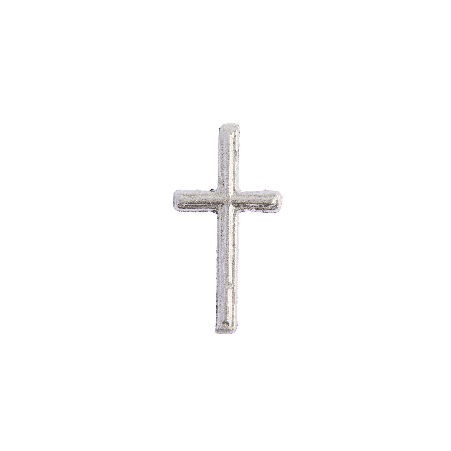 Wachsdekor Kreuz klein 4,5x2,5cm Farbe silber von Rico Design