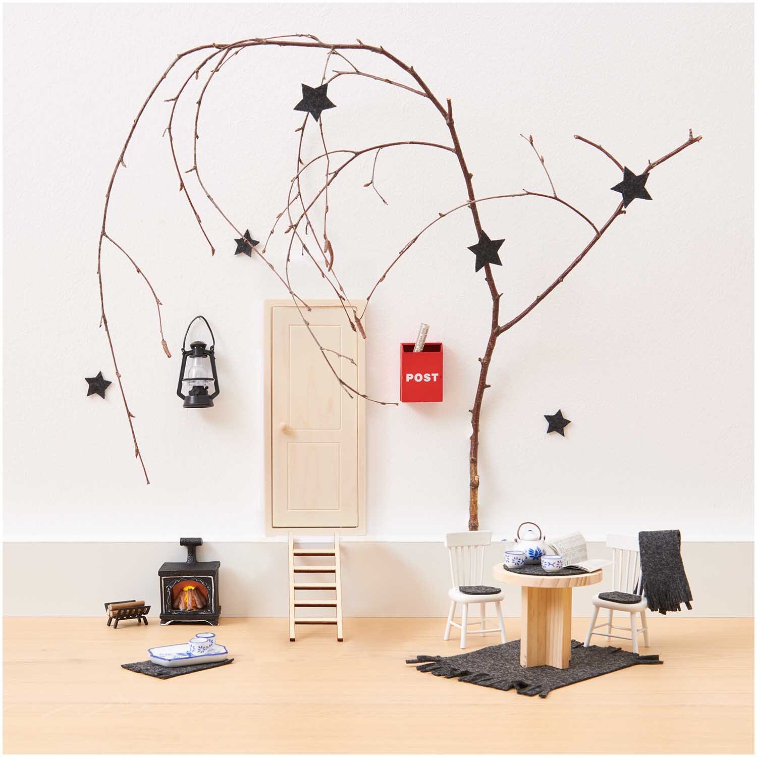 Miniatur Kaminholz-Halter 3,2x2,8x2,2cm von Rico Design