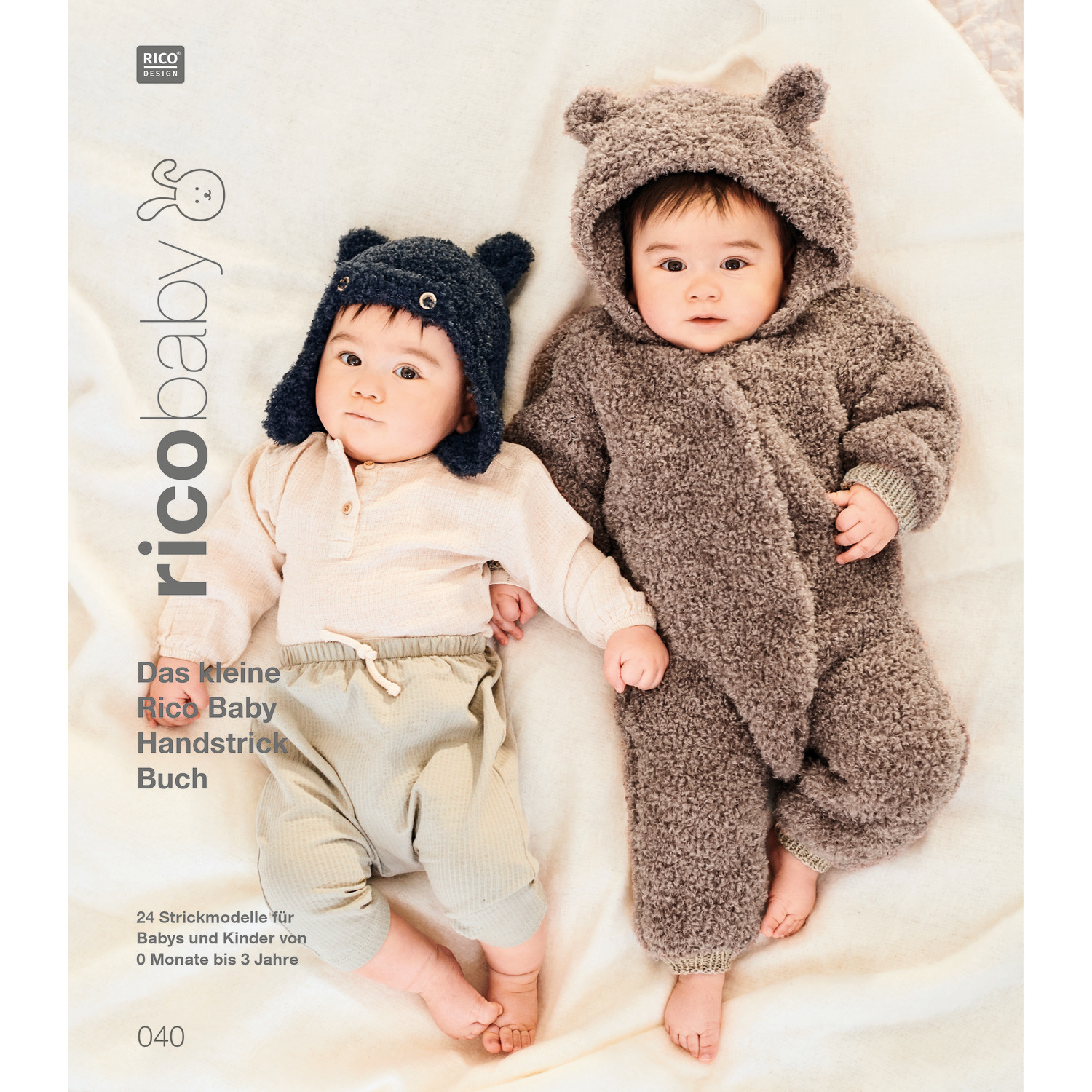 Strickset Schühchen mit Häschenohren Modell 02 aus Rico Baby 040 von Rico Design
