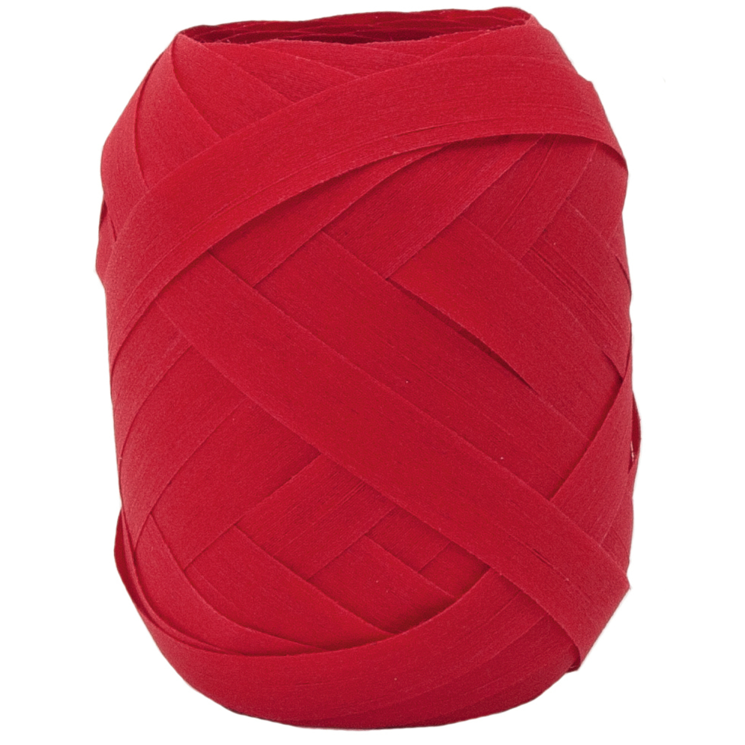 Baumwoll-Ringelband 10mm 12m, leuchtend rot, ideal für kreative Geschenkverpackungen.