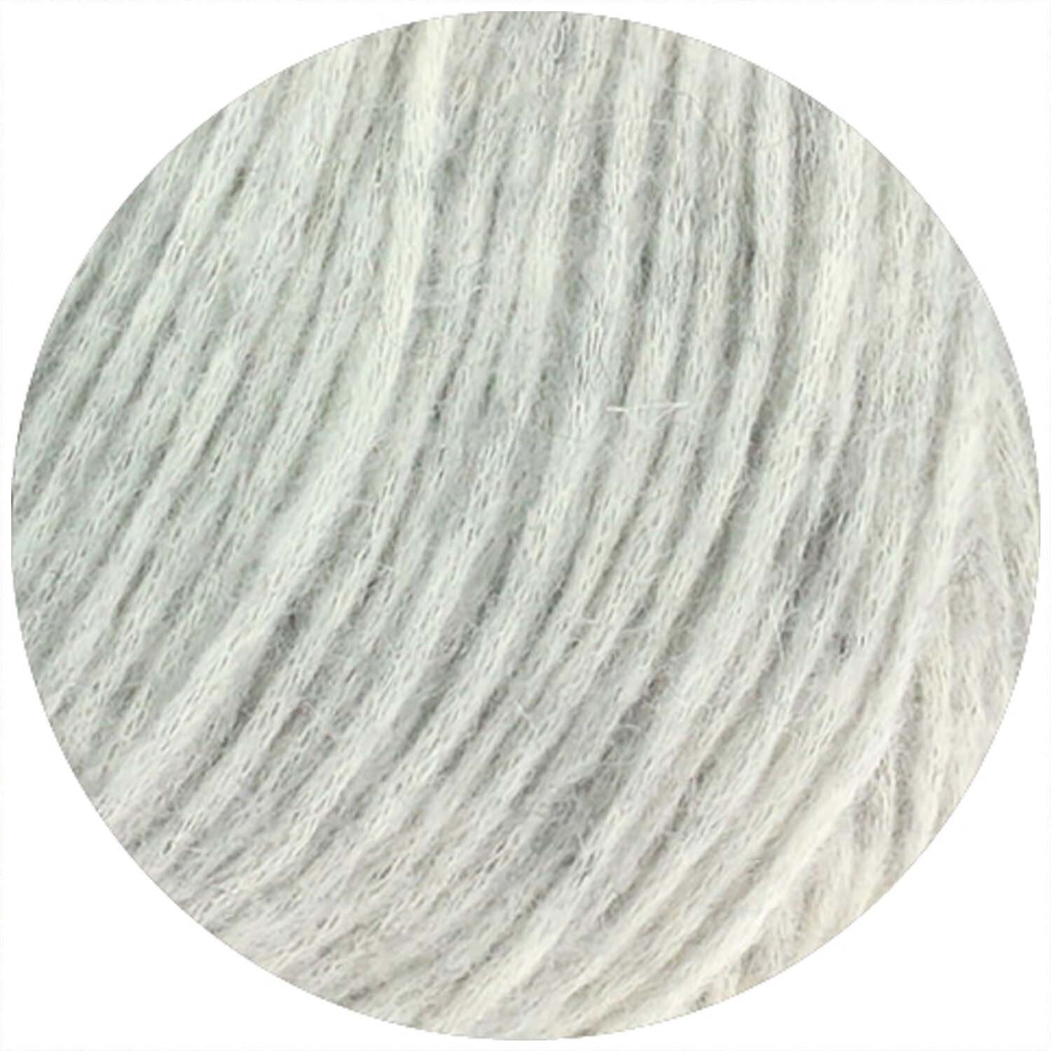 Brigitte No.2 Wolle in Silbergrau, 50g Knäuel, 140m Länge, ideal für Strickprojekte.