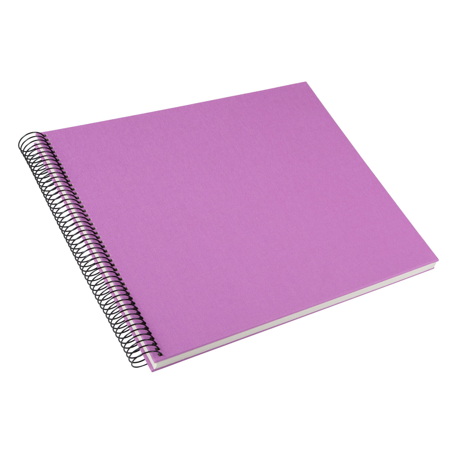 Spiralalbum 30x35cm Leinen 40 weiße Seiten Farbe Lavender von Goldbuch Georg Brückner 