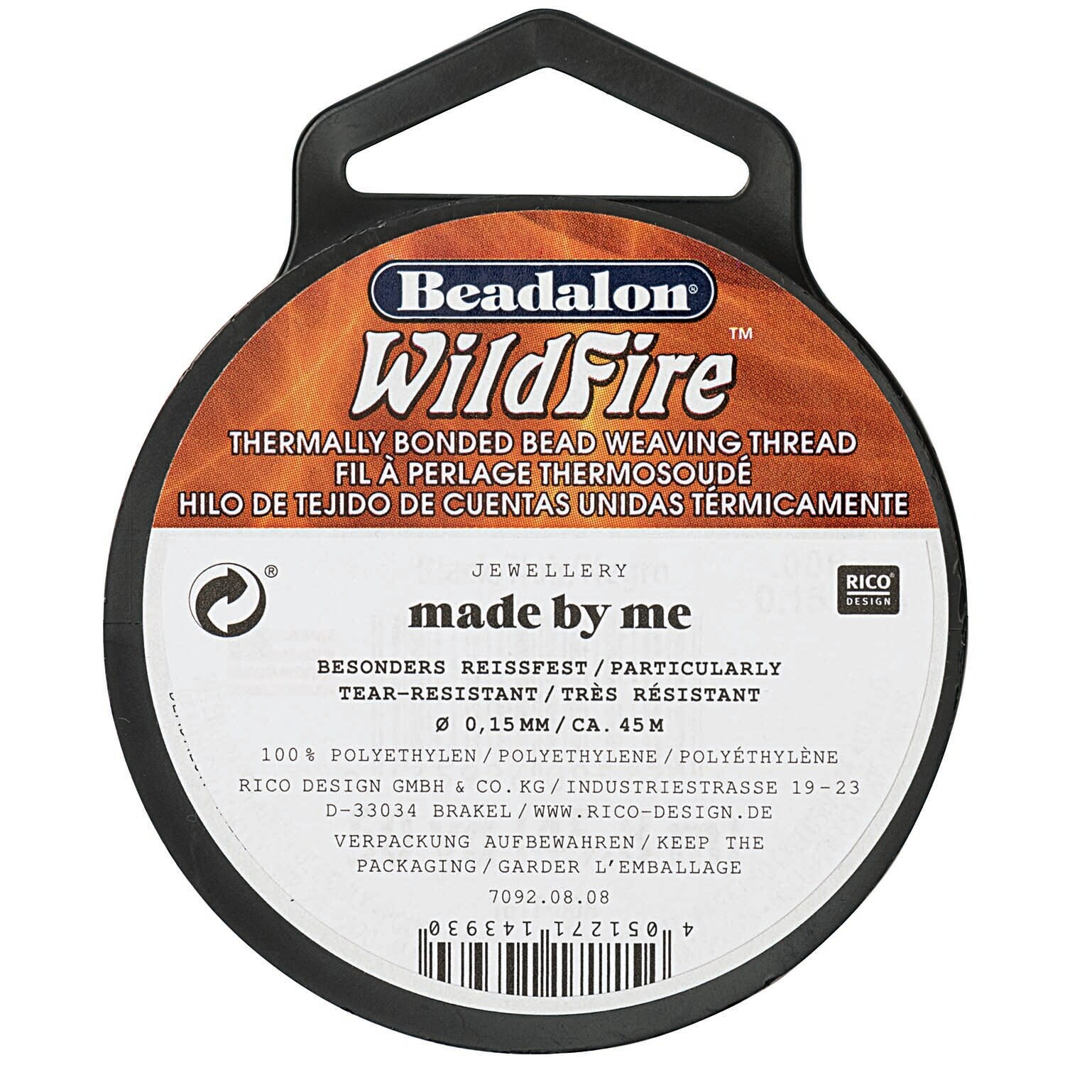 Wildfire Garn schwarz 0,15mm 45m von Rico Design
