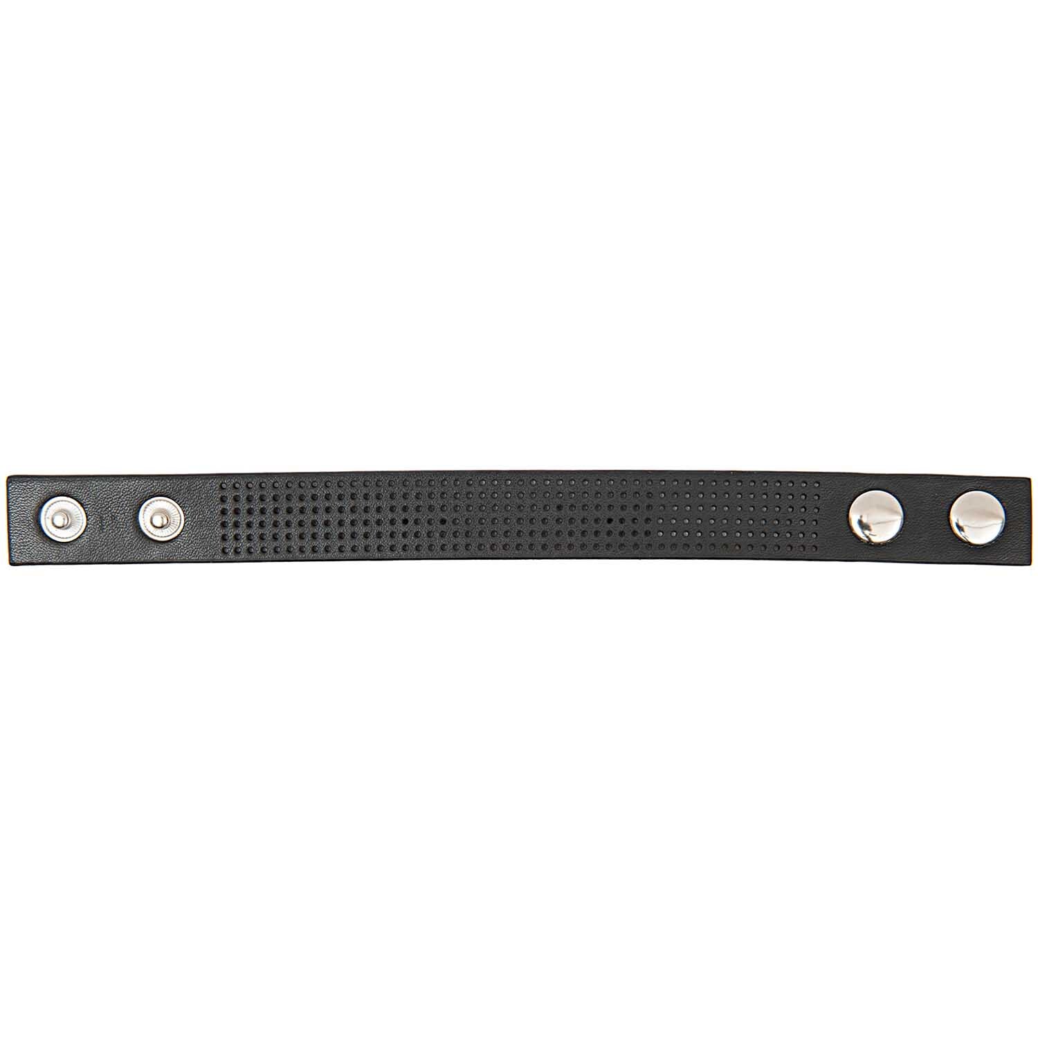 Armband zum Besticken in Schwarz, 23x2cm, mit Druckknöpfen, von Rico Design, ideal für kreative Designs.