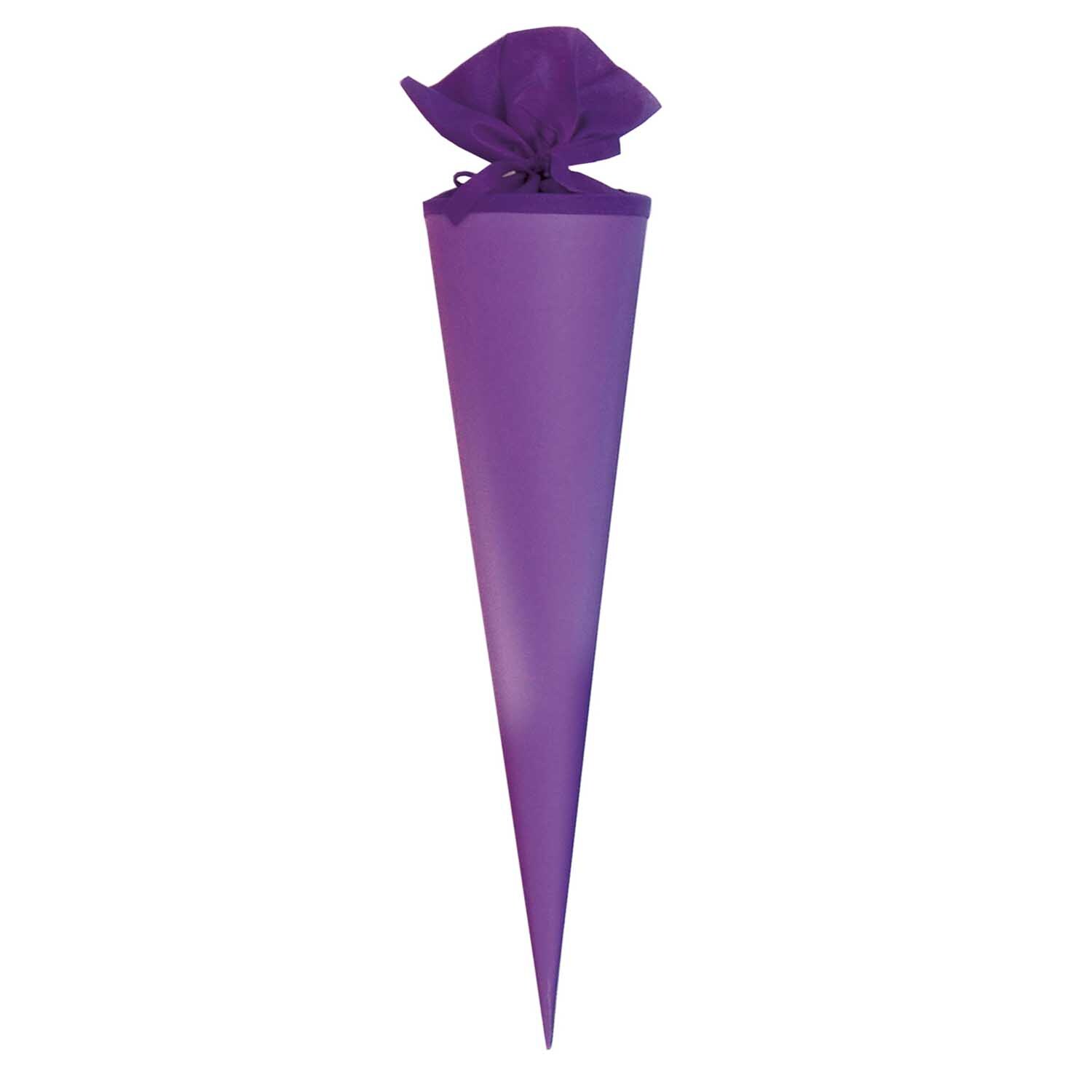 Schultüte mit Filzverschluss in Flieder von goldbuch, 35cm lang, ideal für den Schulanfang.