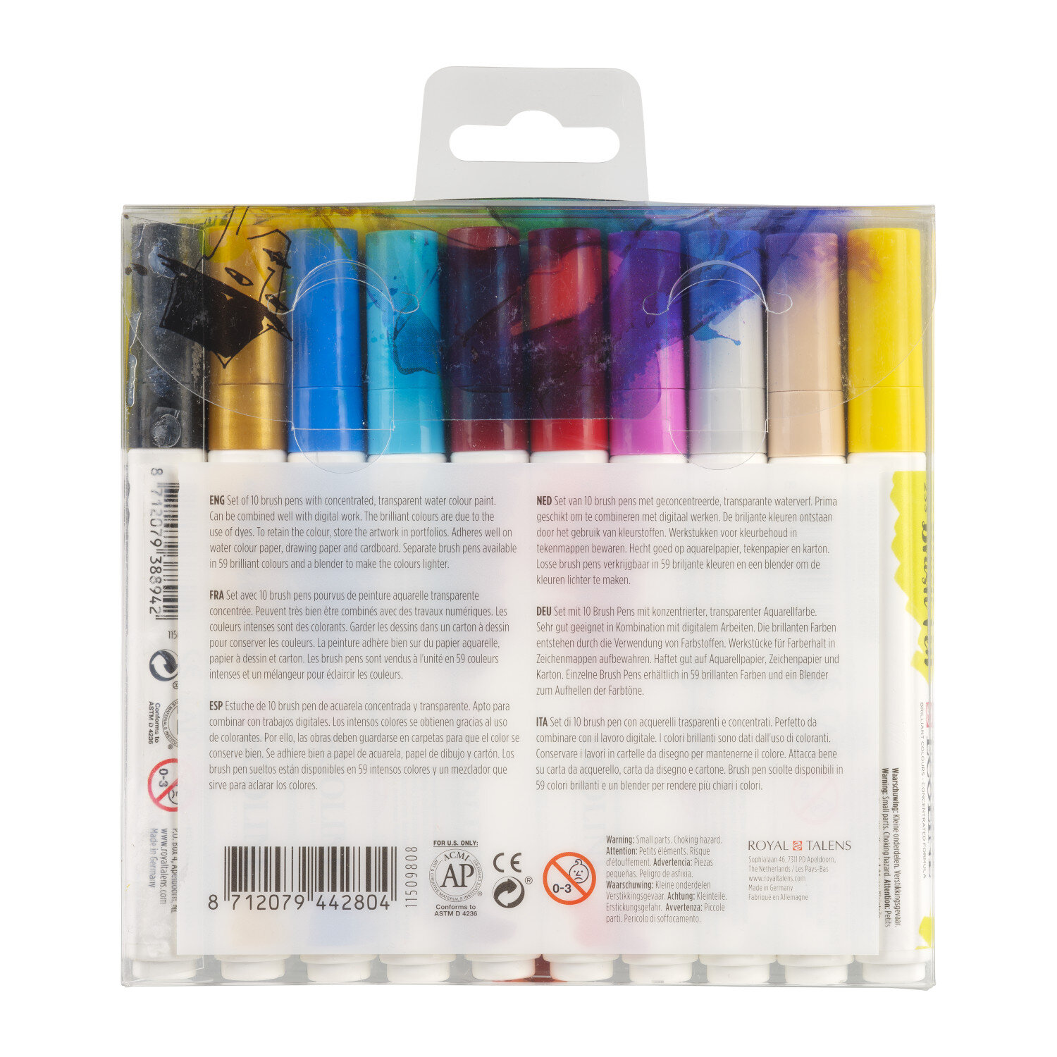 Brush Pen Set 10 Stück Farbe Mode von Royal Talens