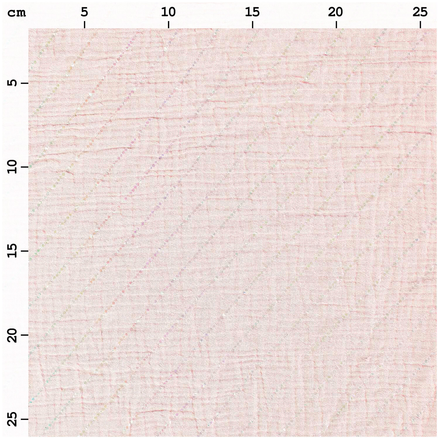 Meterware Krinkelmusselin Streifen Rosa 130cm von Rico Design