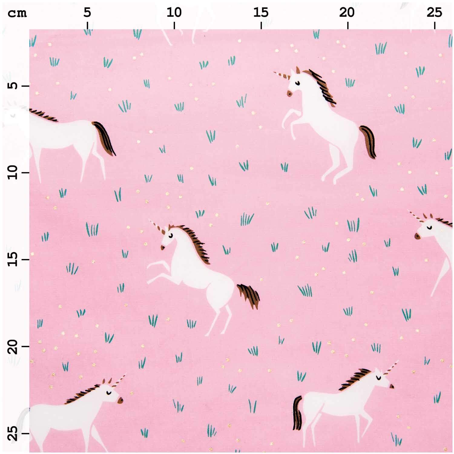 Druckstoff Einhorn rosa 140cm beschichtet von Rico Design