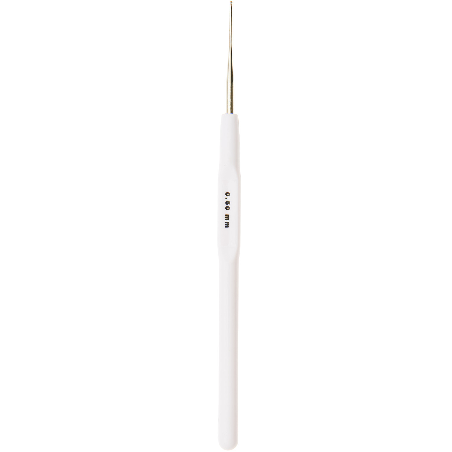 Häkelnadel 15cm von Rico Design in Weiß mit ergonomischem Griff und feiner Spitze.