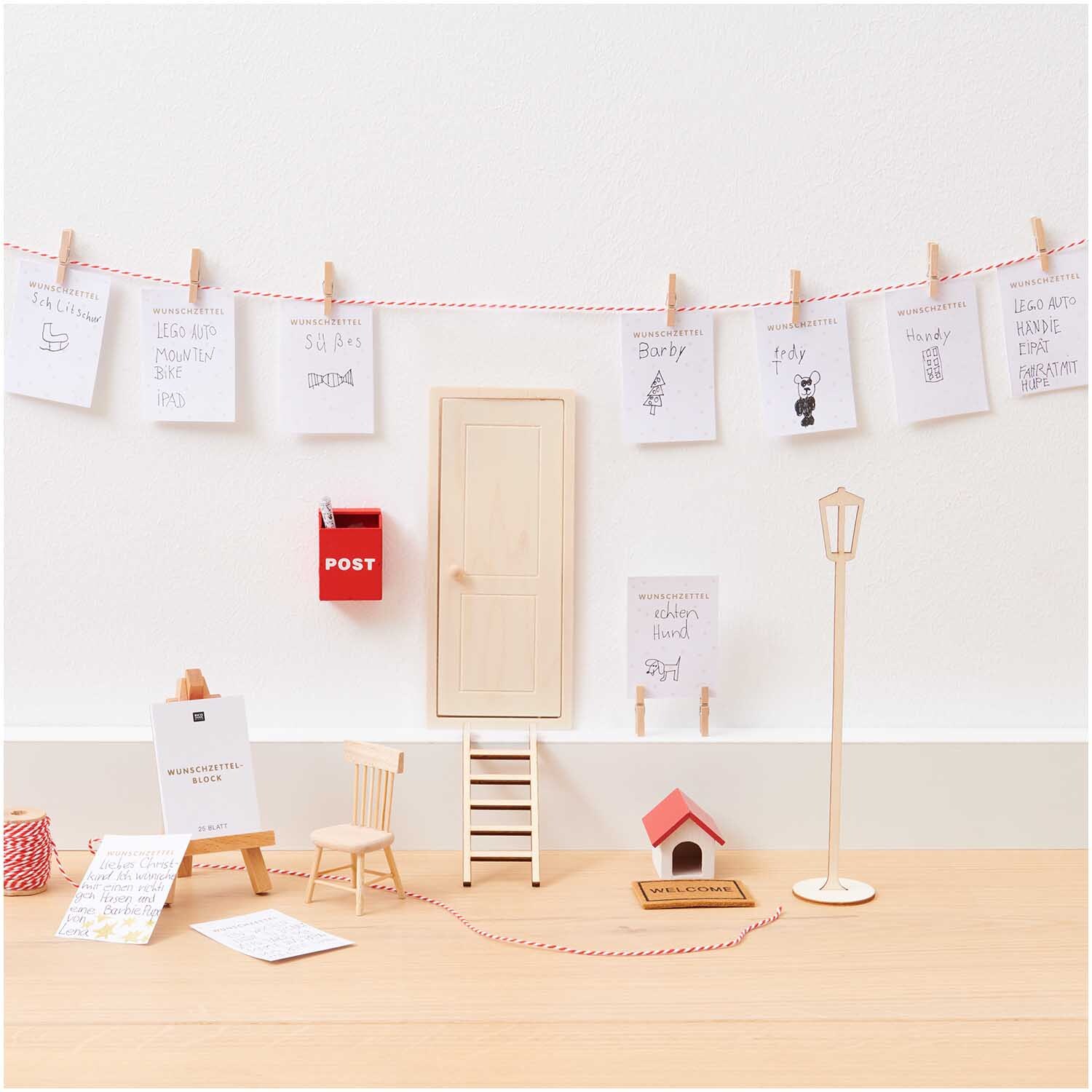 Miniatur Stuhl 4,5x4x8,5cm Farbe Natur von Rico Design