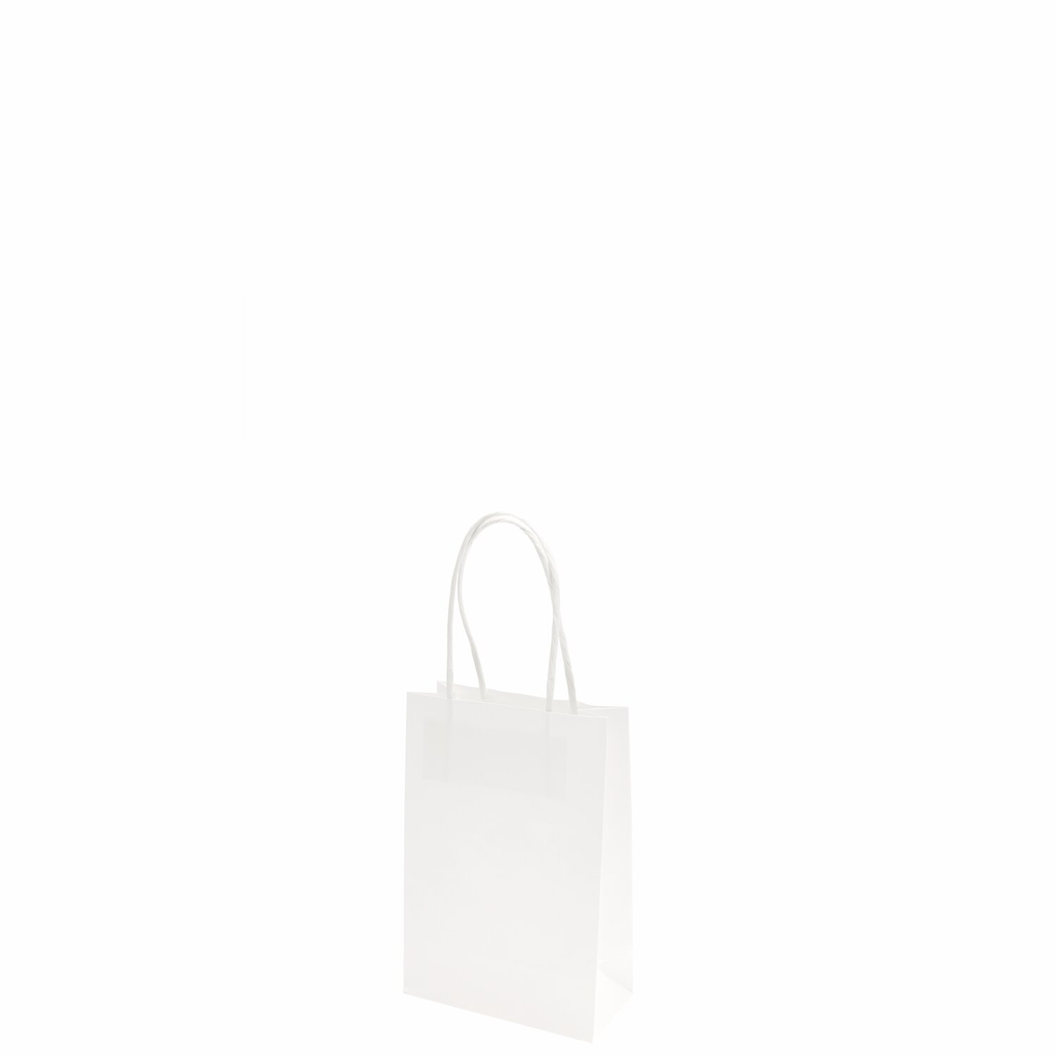 Papiertüte weiß von Rico Design, schlichtes Design, ideal für Geschenke oder Einkäufe.