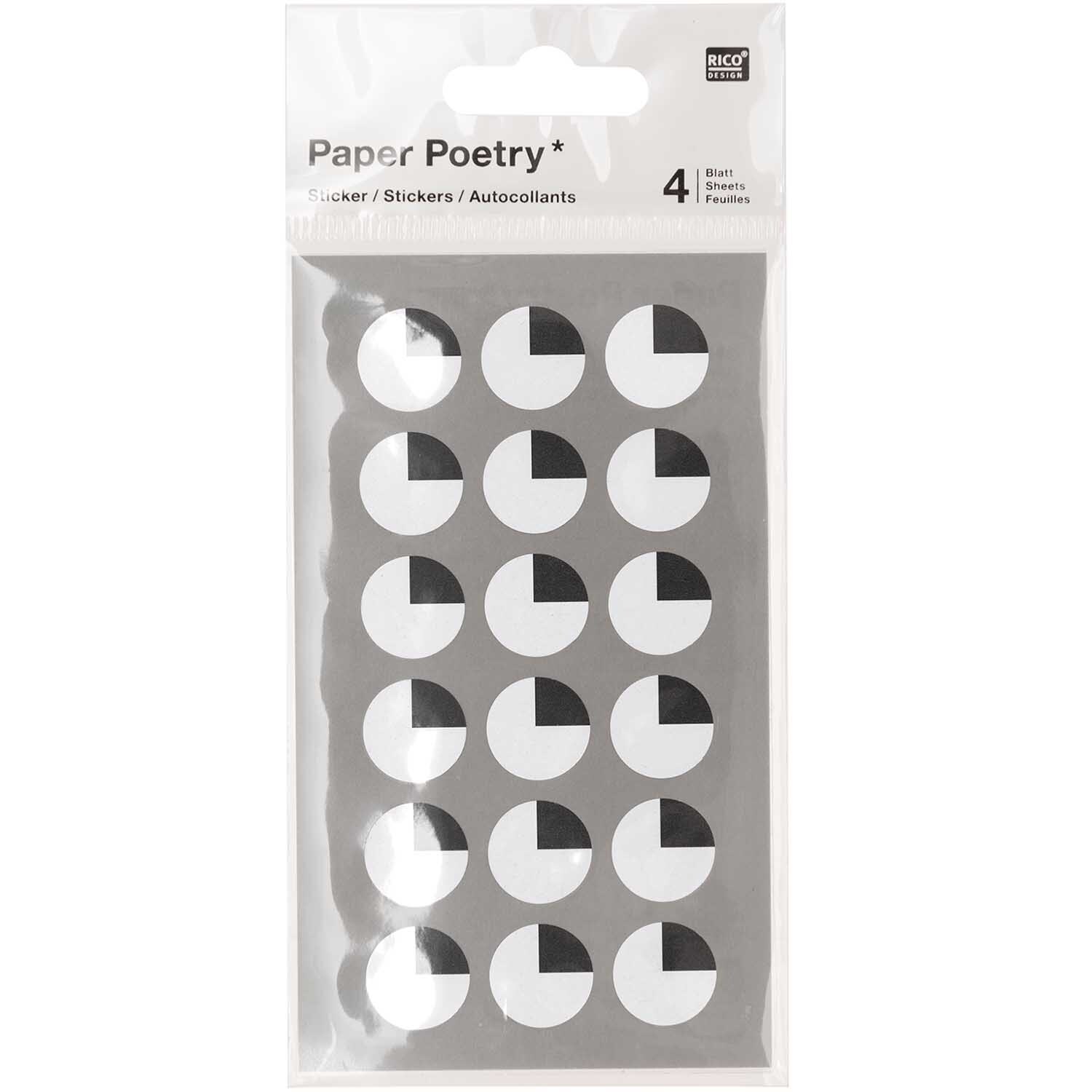 Paper Poetry Sticker Augen oben 4 Blatt von Rico Design
