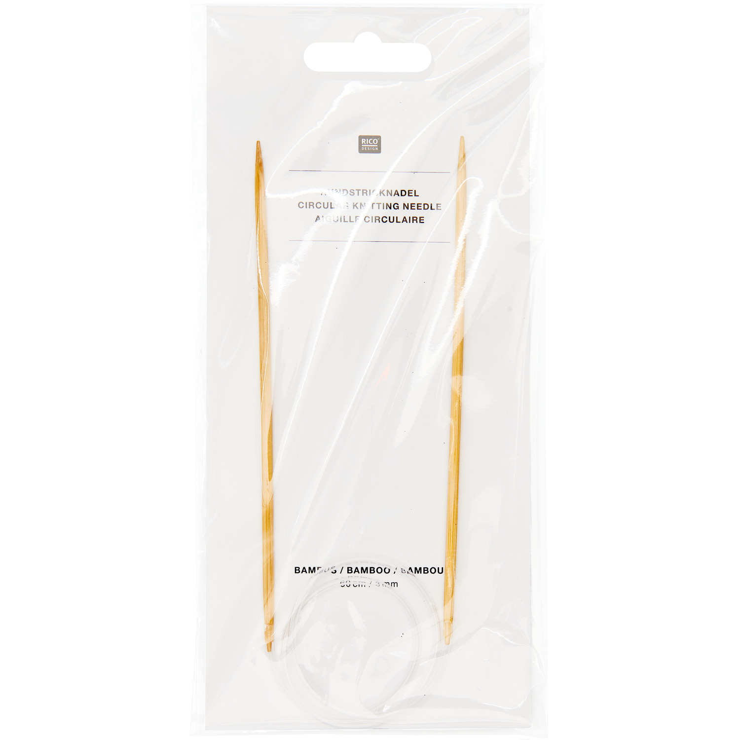 Rundstricknadel 60cm Bambus Stärke 3,0 von Rico Design