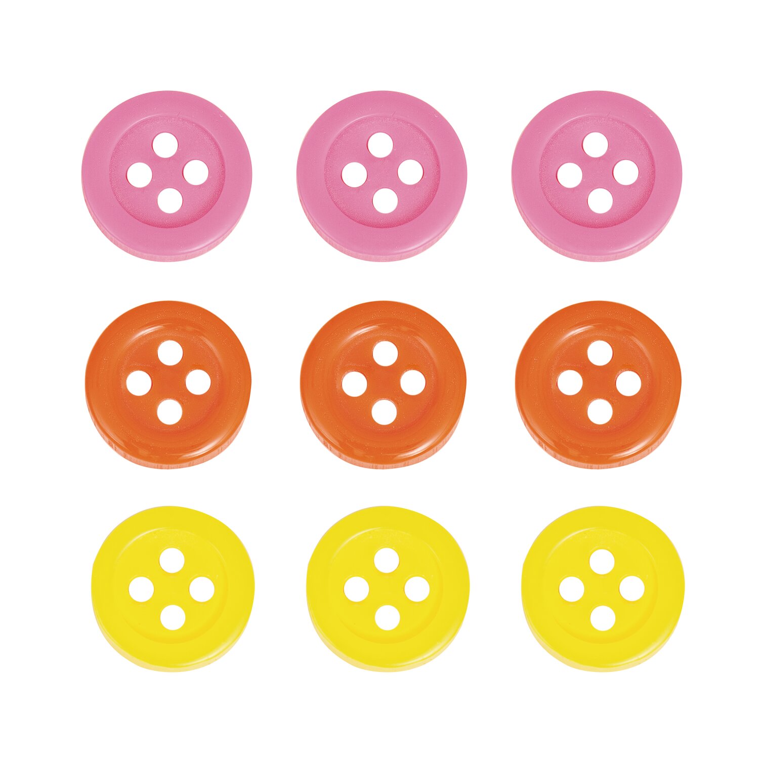 Knopfmix Neon 1cm 9 Stück von Rico Design