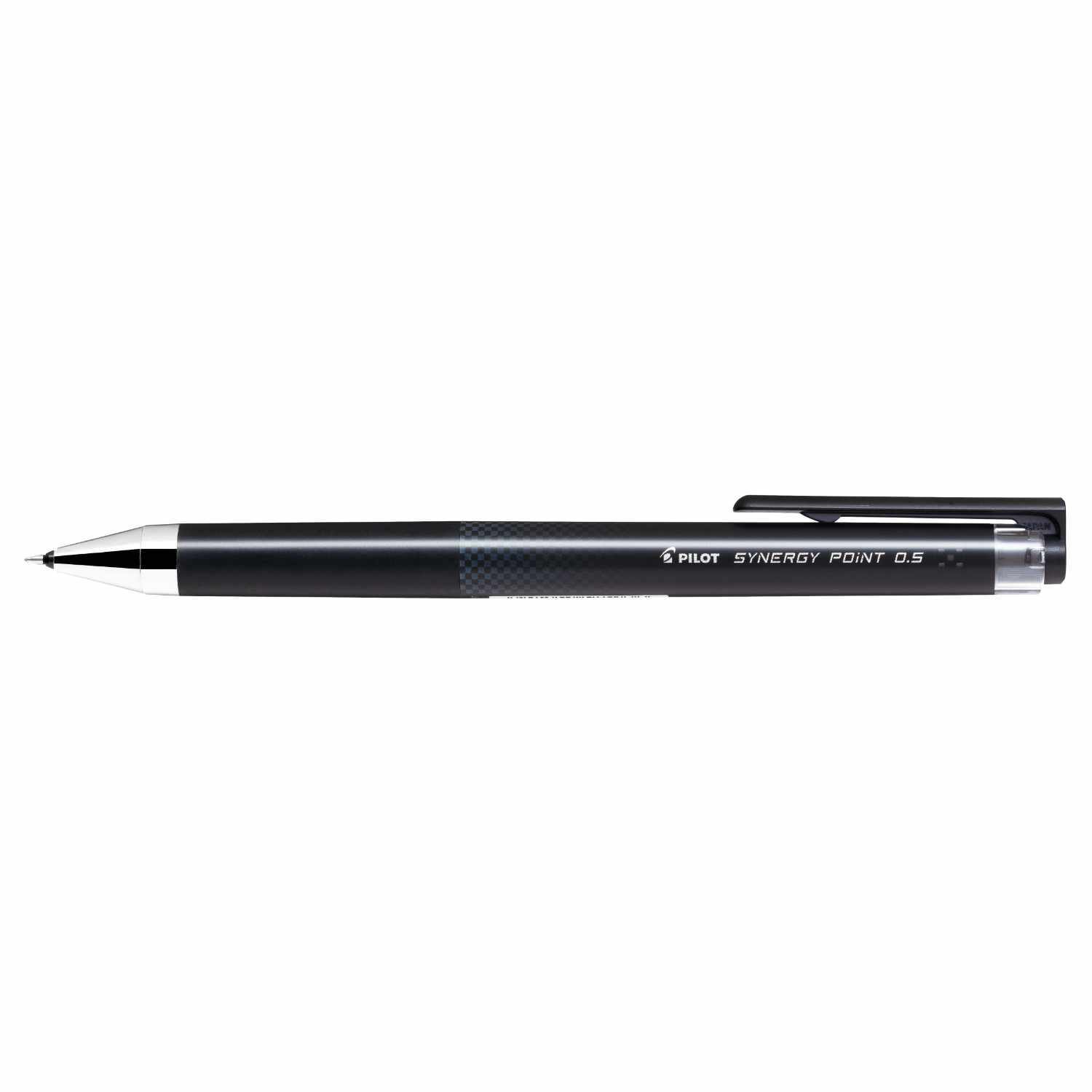 Synergy Point Tintenroller 0.5, eleganter schwarzer Stift von PILOT, ideal für präzises Schreiben.