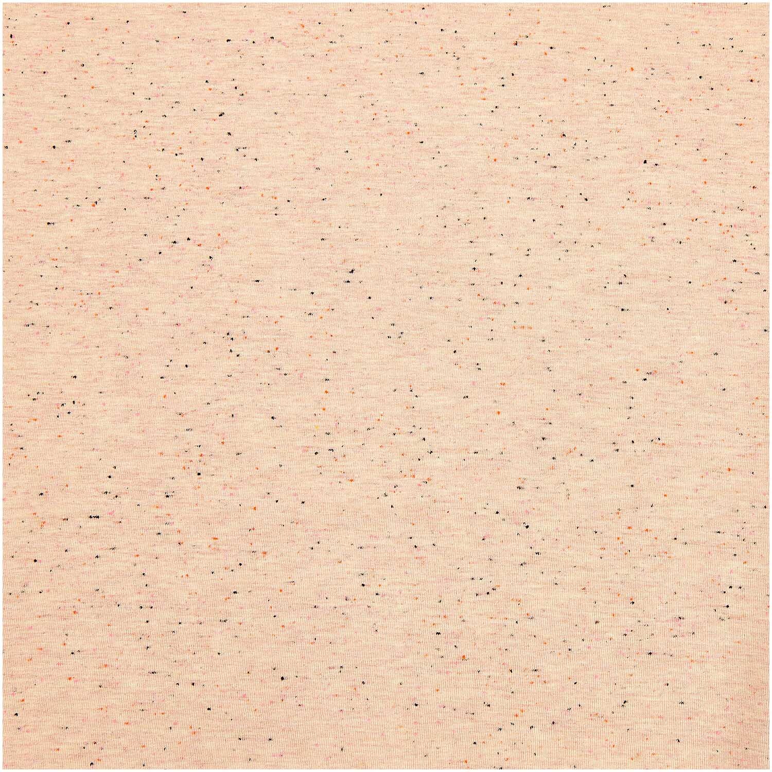 Stoffabschnitt Jersey Flocken Apricot von Rico Design, 80x100cm. Weicher Stoff in Apricot mit dezenten Flocken, ideal für Nähprojekte.