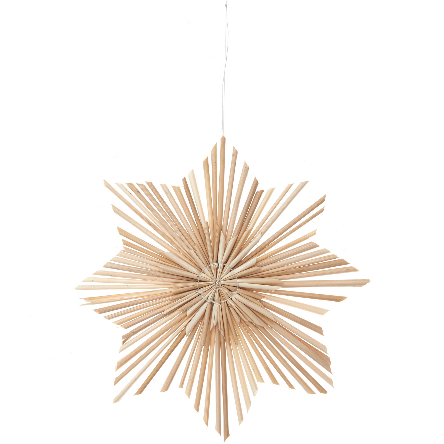 Put a Bow on It Strohstern von Rico Design, Ø20cm, zeigt einen kunstvoll geflochtenen, natürlichen Strohstern.