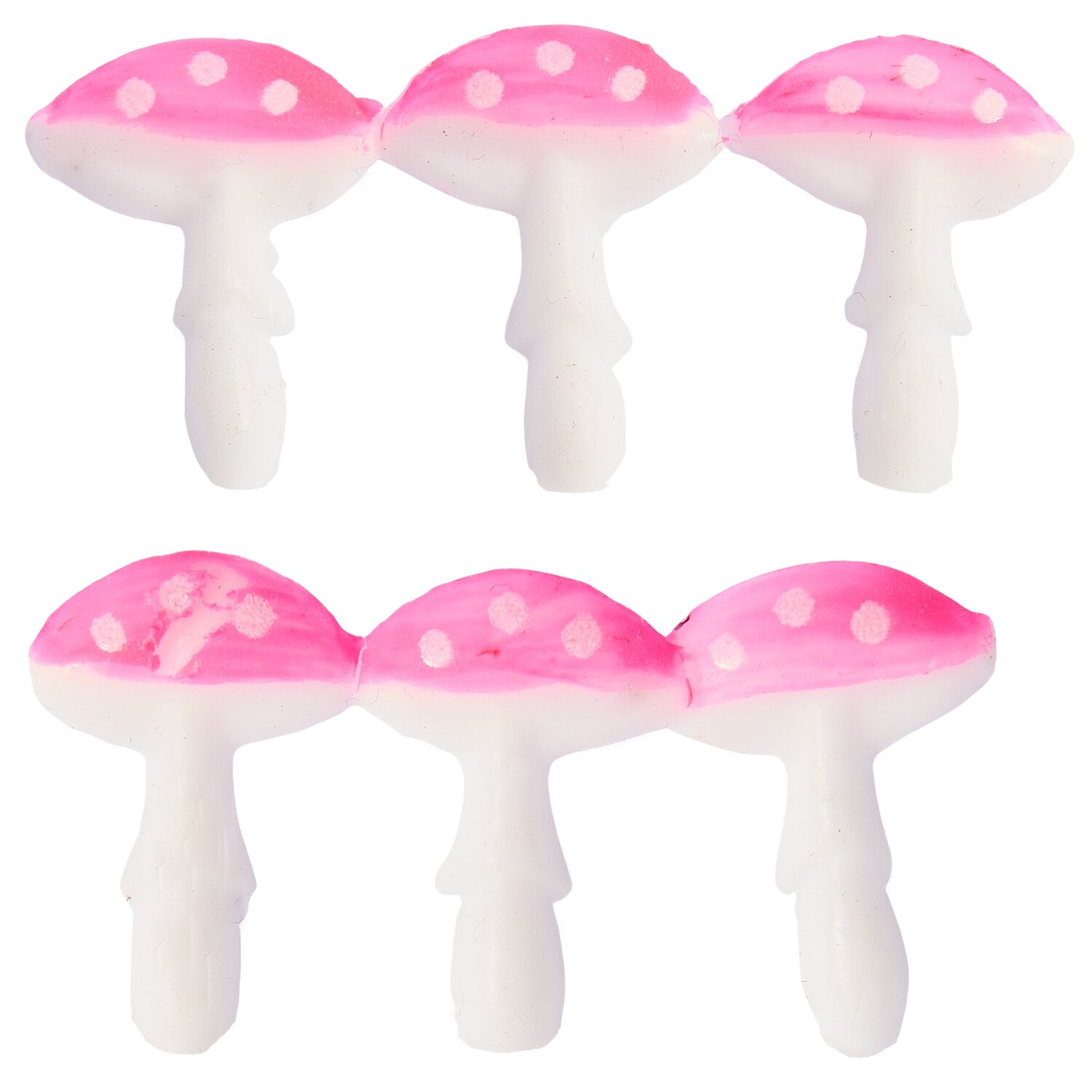Wachsdekor kleine Pilze 1,5x1cm Farbe Neon Pink von Rico Design