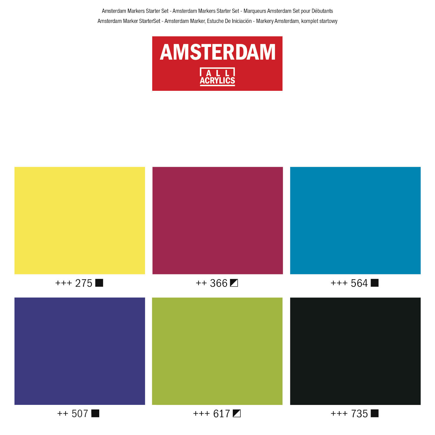 Acrylic Marker Set Basis 6 Stück von Royal Talens