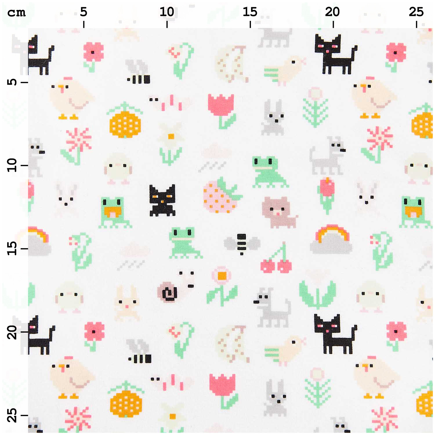 Meterware Jersey Pixel Art Tiere 160cm von Rico Design