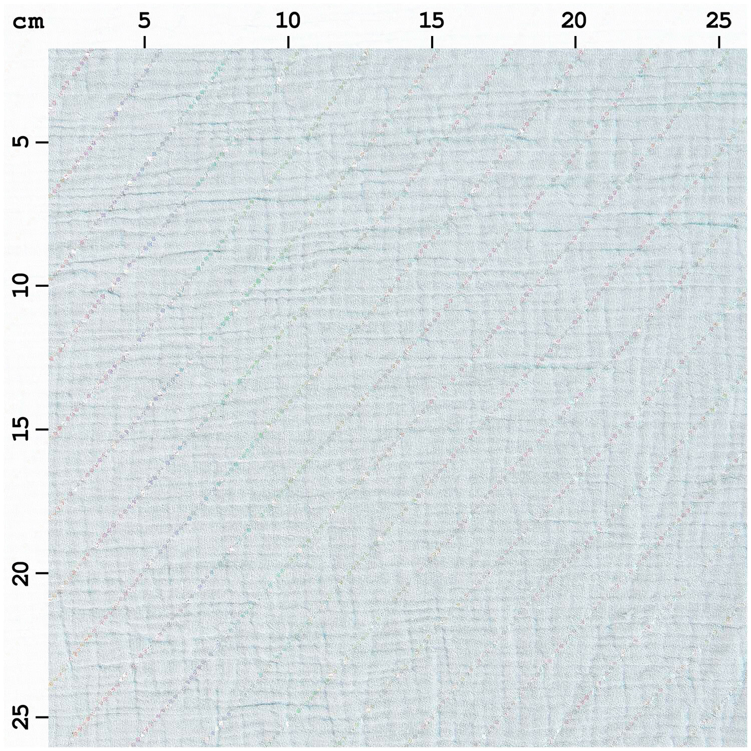 Meterware Krinkelmusselin Streifen Hellblau 130cm von Rico Design